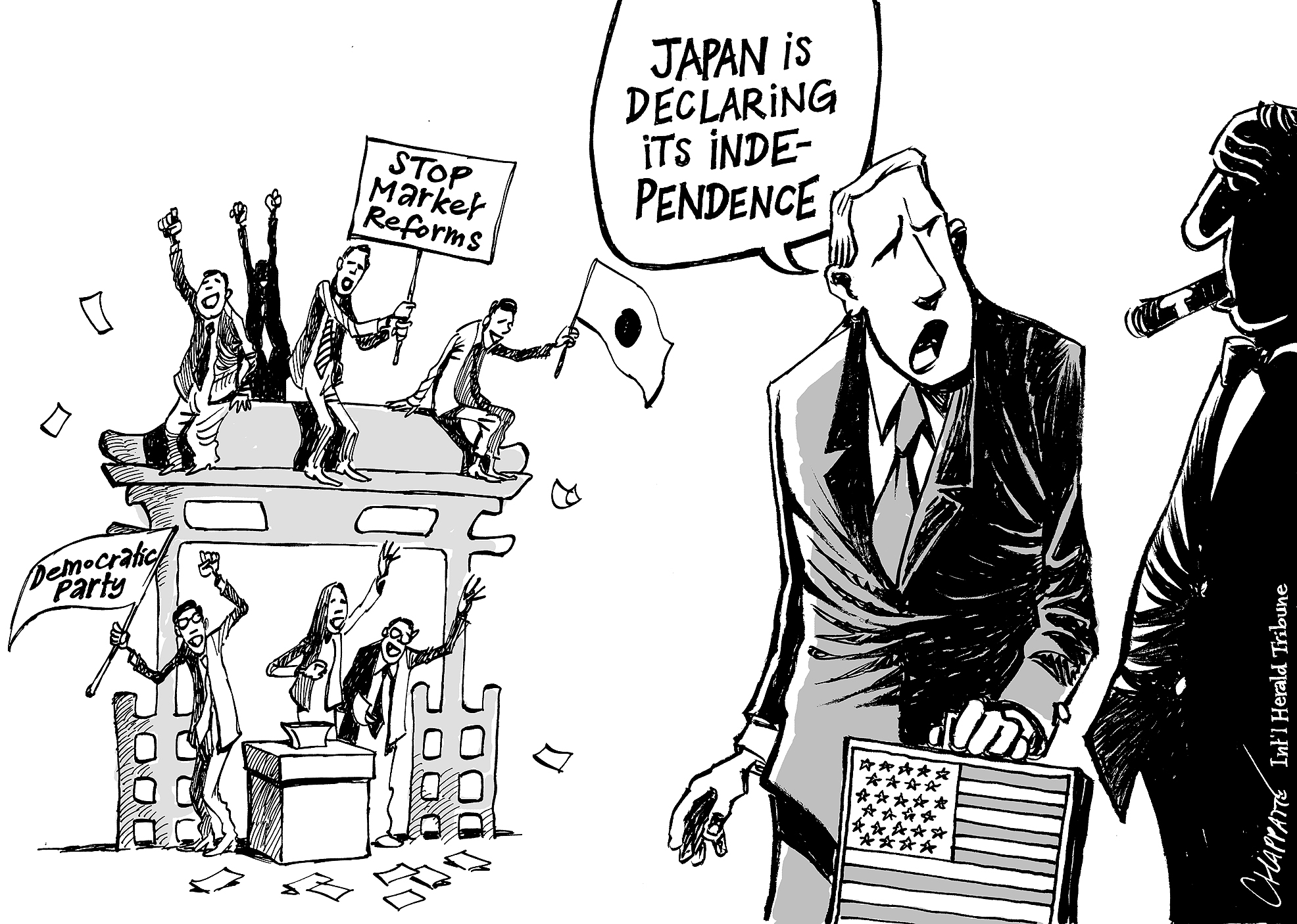 Change In Japan | Globecartoon - Political Cartoons - Patrick Chappatte