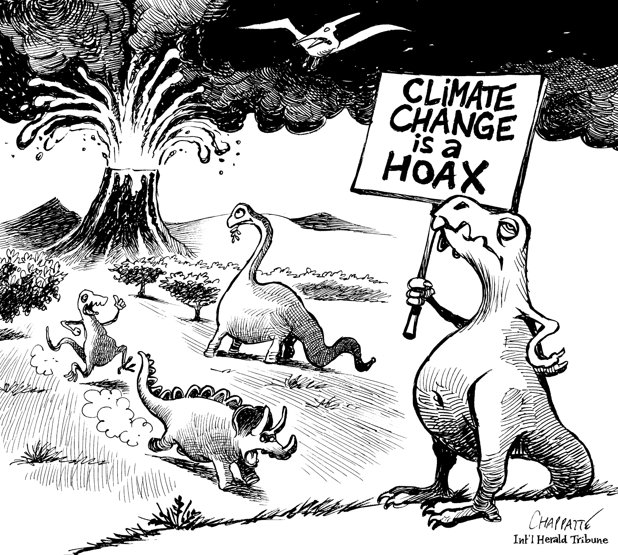 Climate Skeptics Globecartoon Political Cartoons Patrick Chappatte 1021