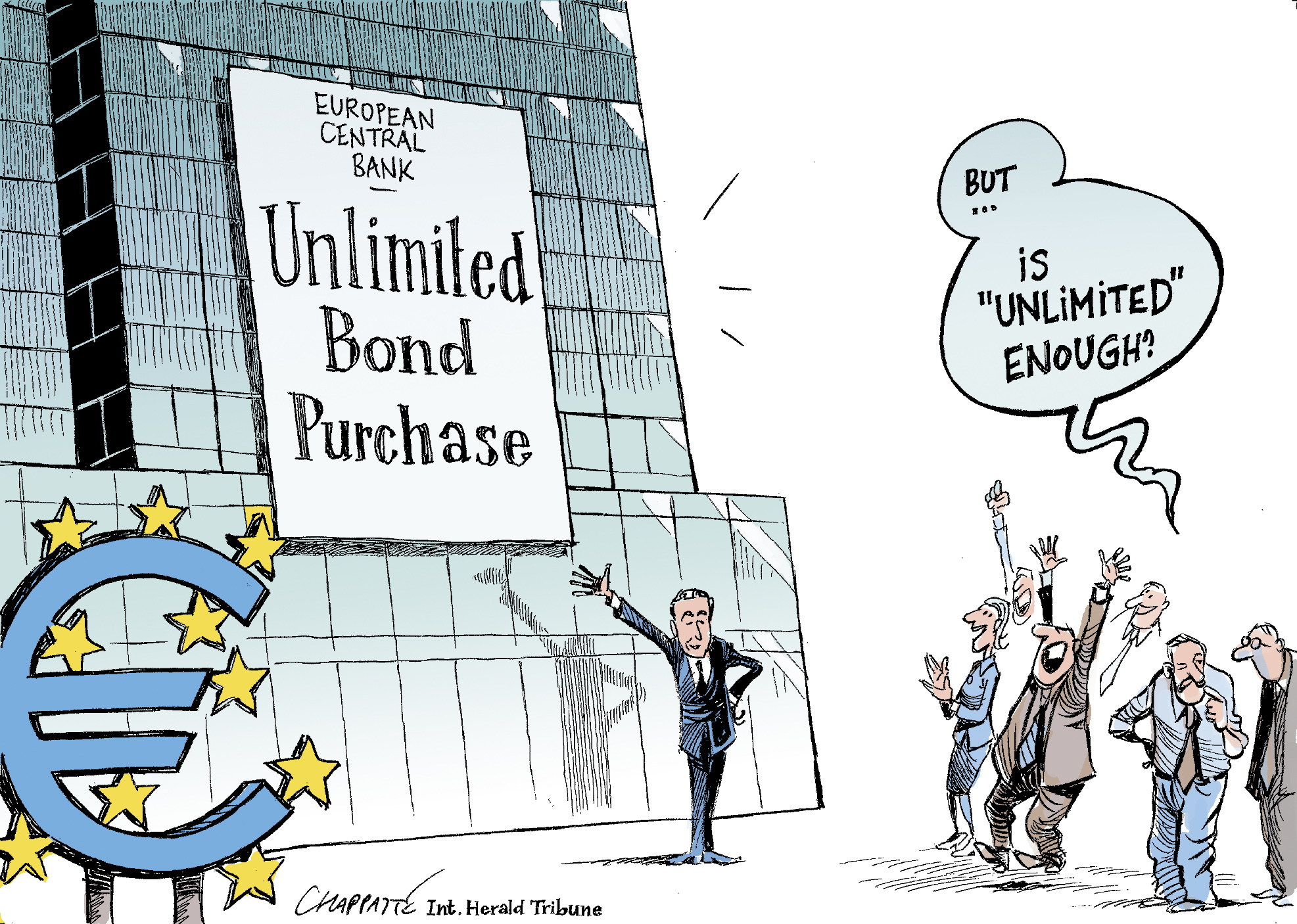 European Bank To The Rescue Globecartoon Political Cartoons Patrick Chappatte