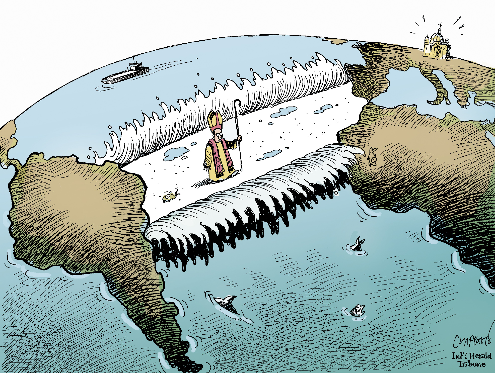 A Pope From South America Globecartoon Political Cartoons Patrick Chappatte 0581