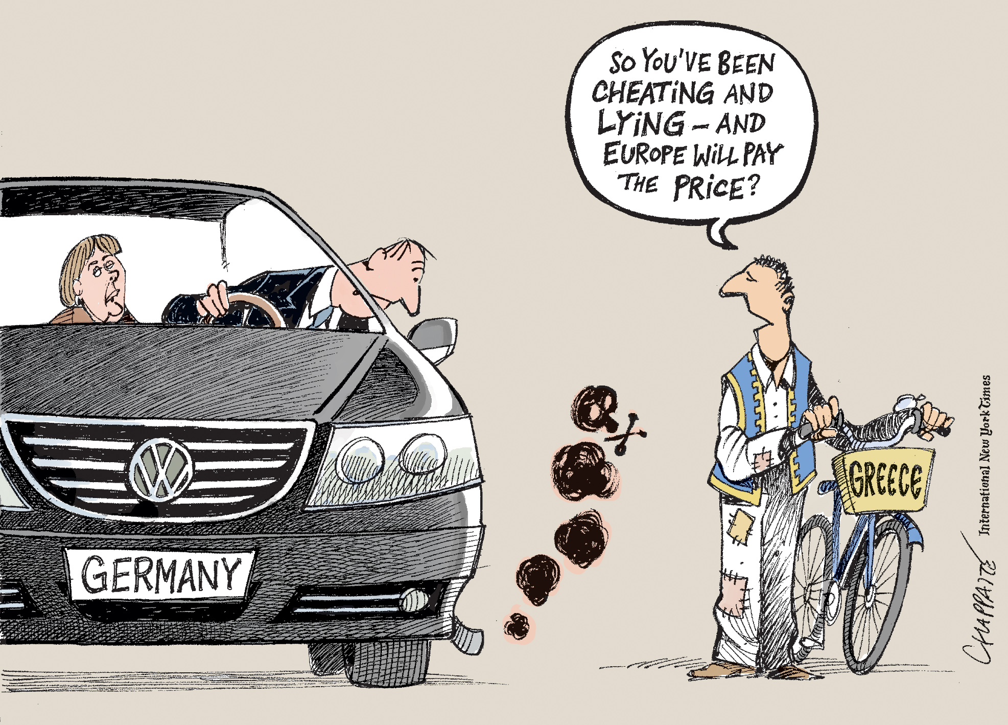 Volkswagen Emissions Scandal Globecartoon Political Cartoons Patrick Chappatte