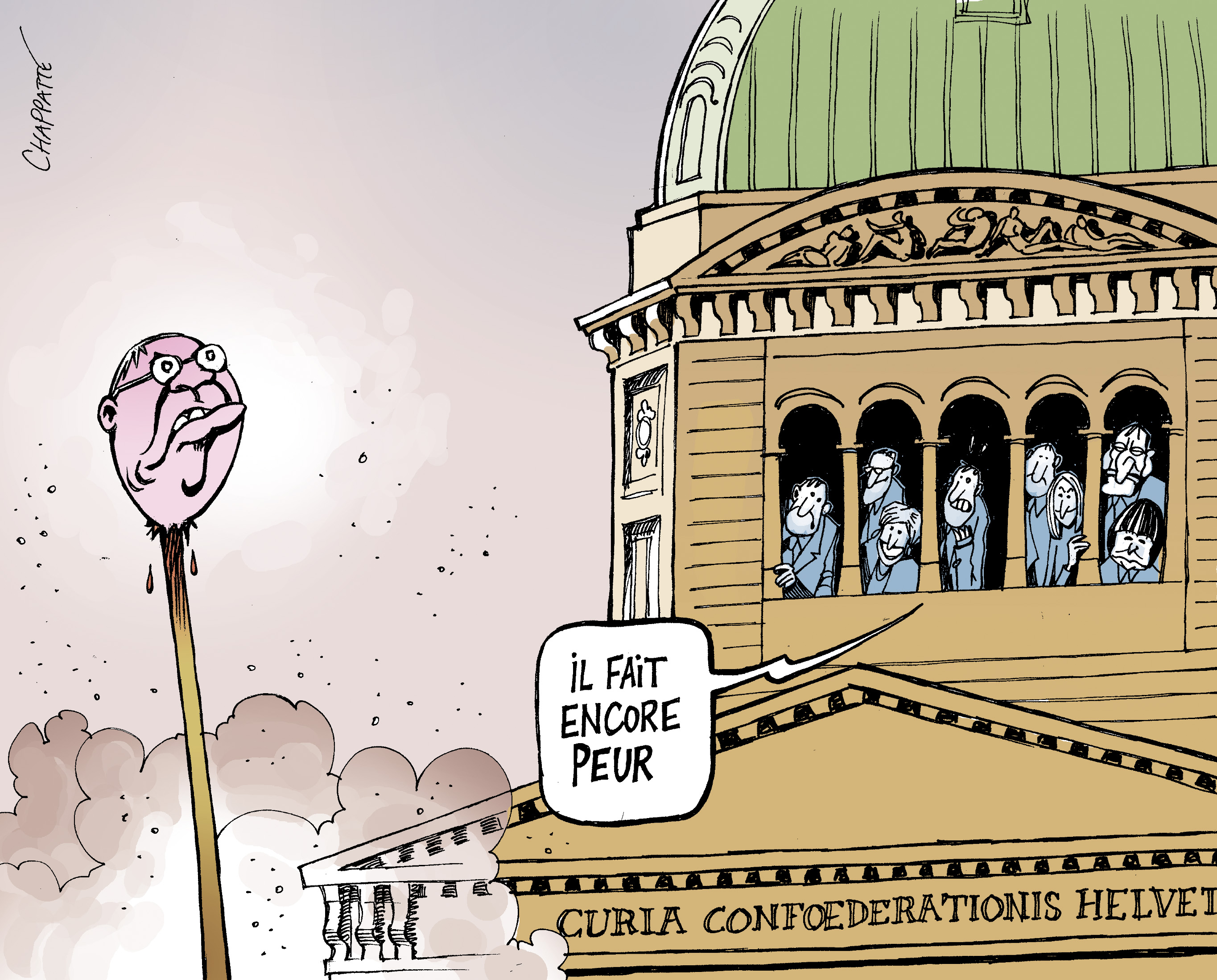 Blocher Ject Du Gouvernement Suisse Globecartoon Political