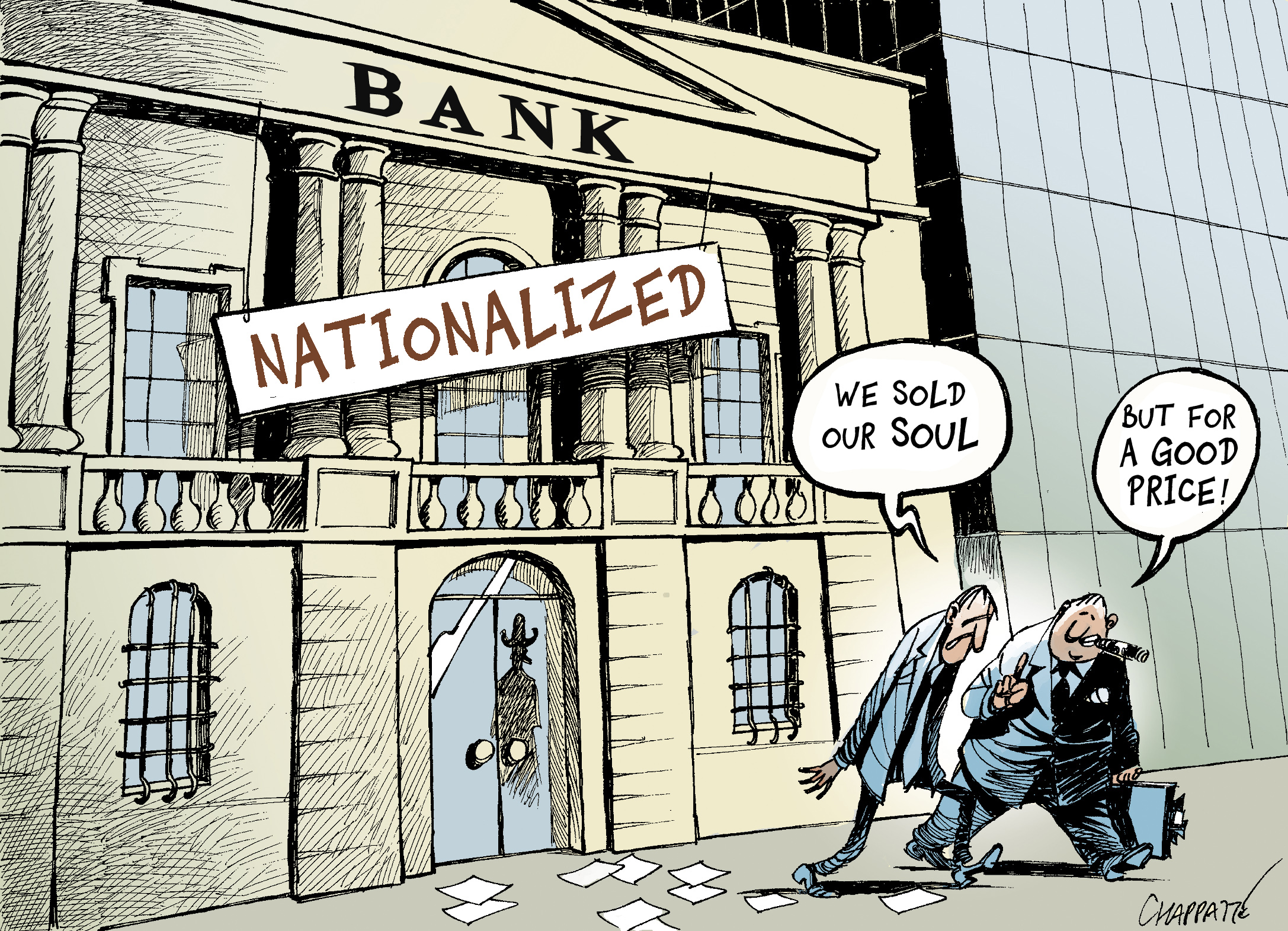 Bailout Of The Banking Industry Globecartoon Political Cartoons