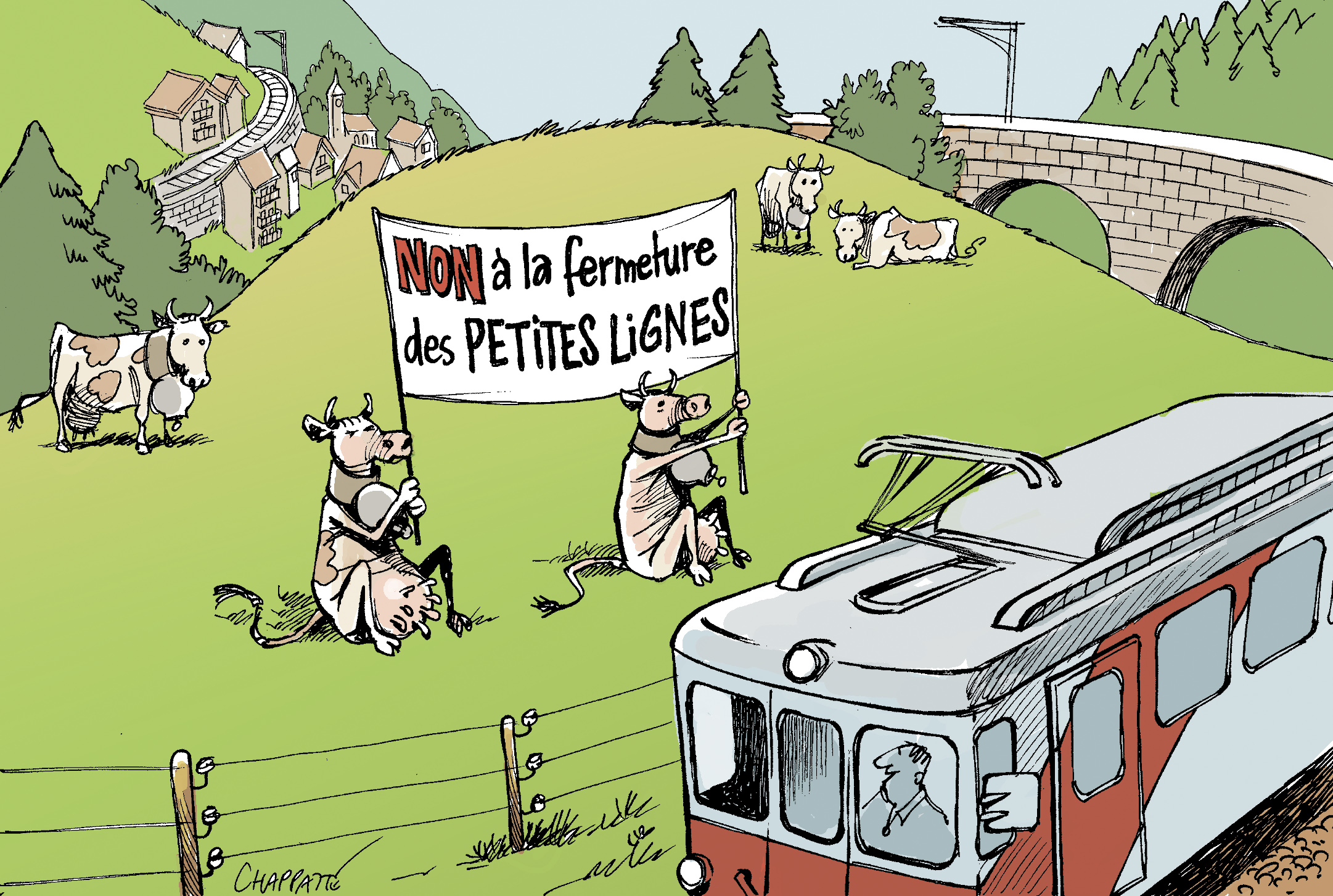 Petits Trains Menac S En Suisse Globecartoon Political Cartoons Patrick Chappatte