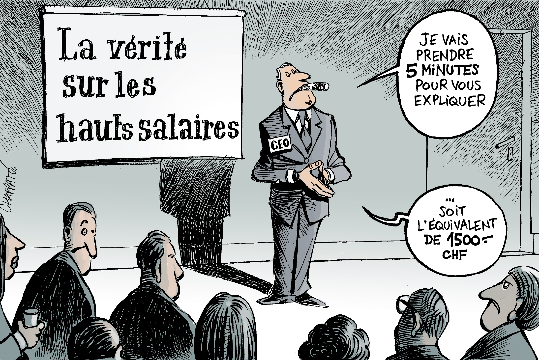 Les Hauts Salaires En Question Globecartoon Political Cartoons