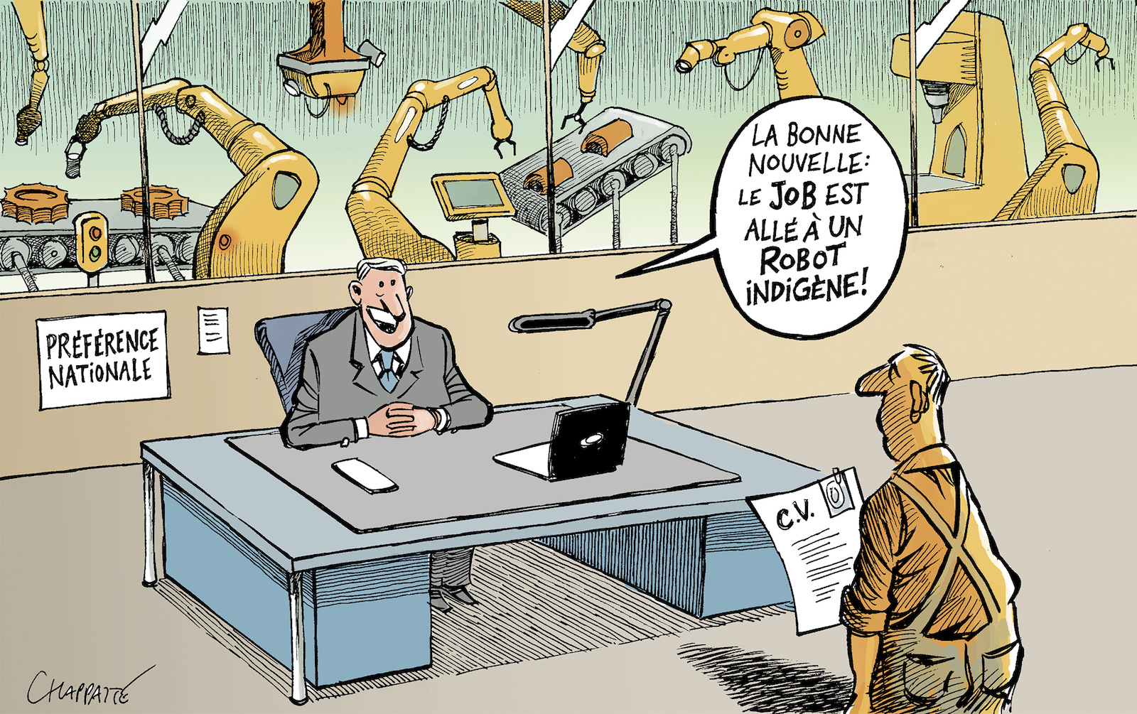 Le Retour De L Industrie Globecartoon Political Cartoons Patrick Chappatte