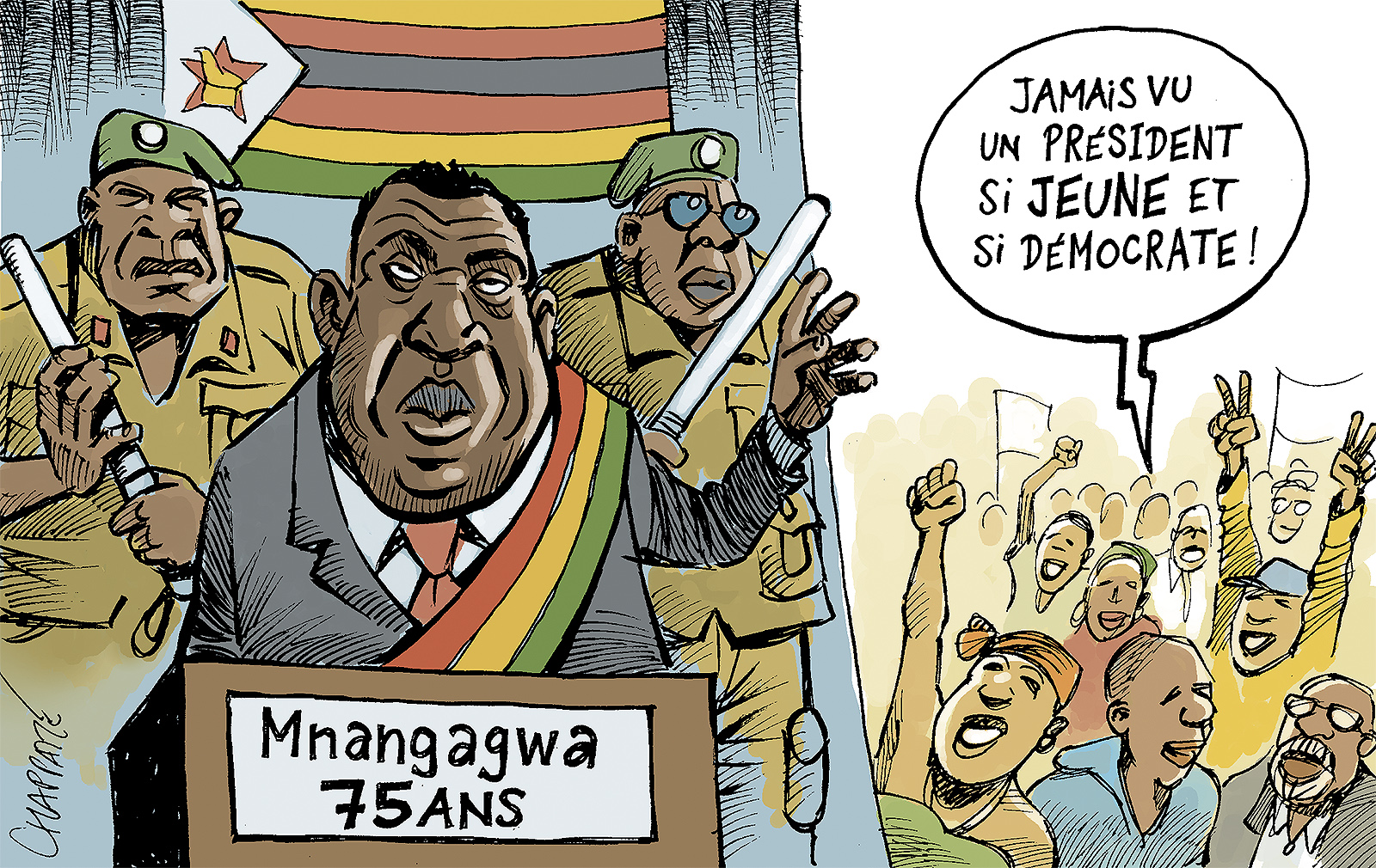 Nouveau président du Zimbabwe Globecartoon Political Cartoons