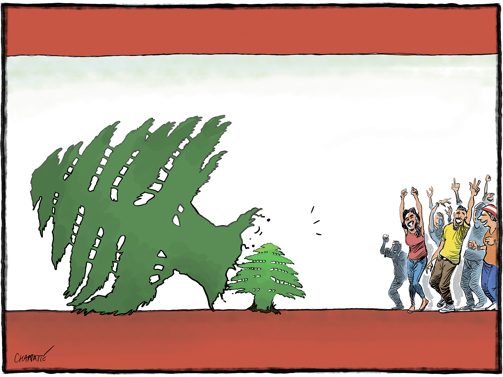 Lebanese Revolution Globecartoon Political Cartoons Patrick Chappatte