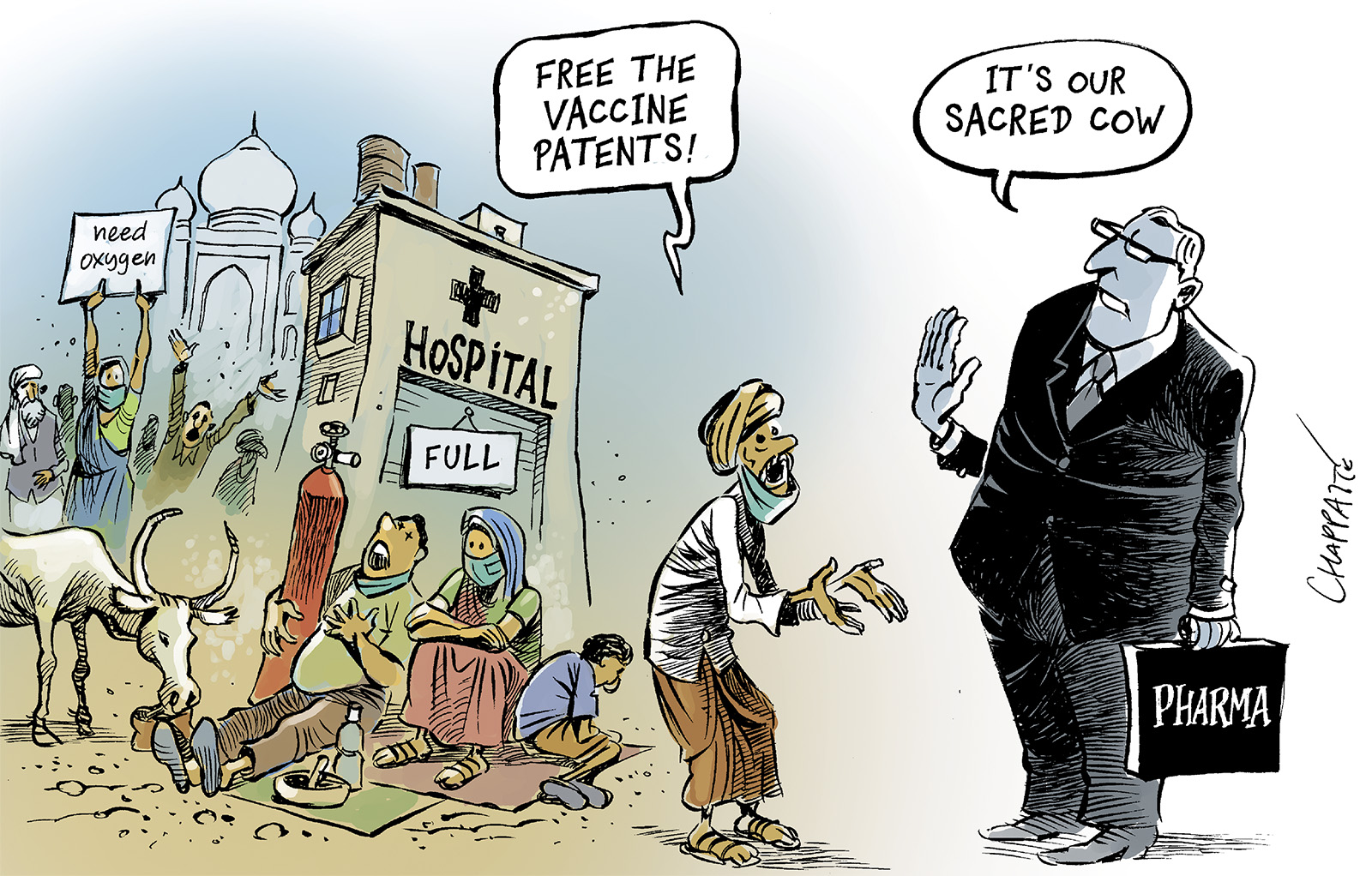 India in Covid's grip | Globecartoon - Political Cartoons - Patrick  Chappatte