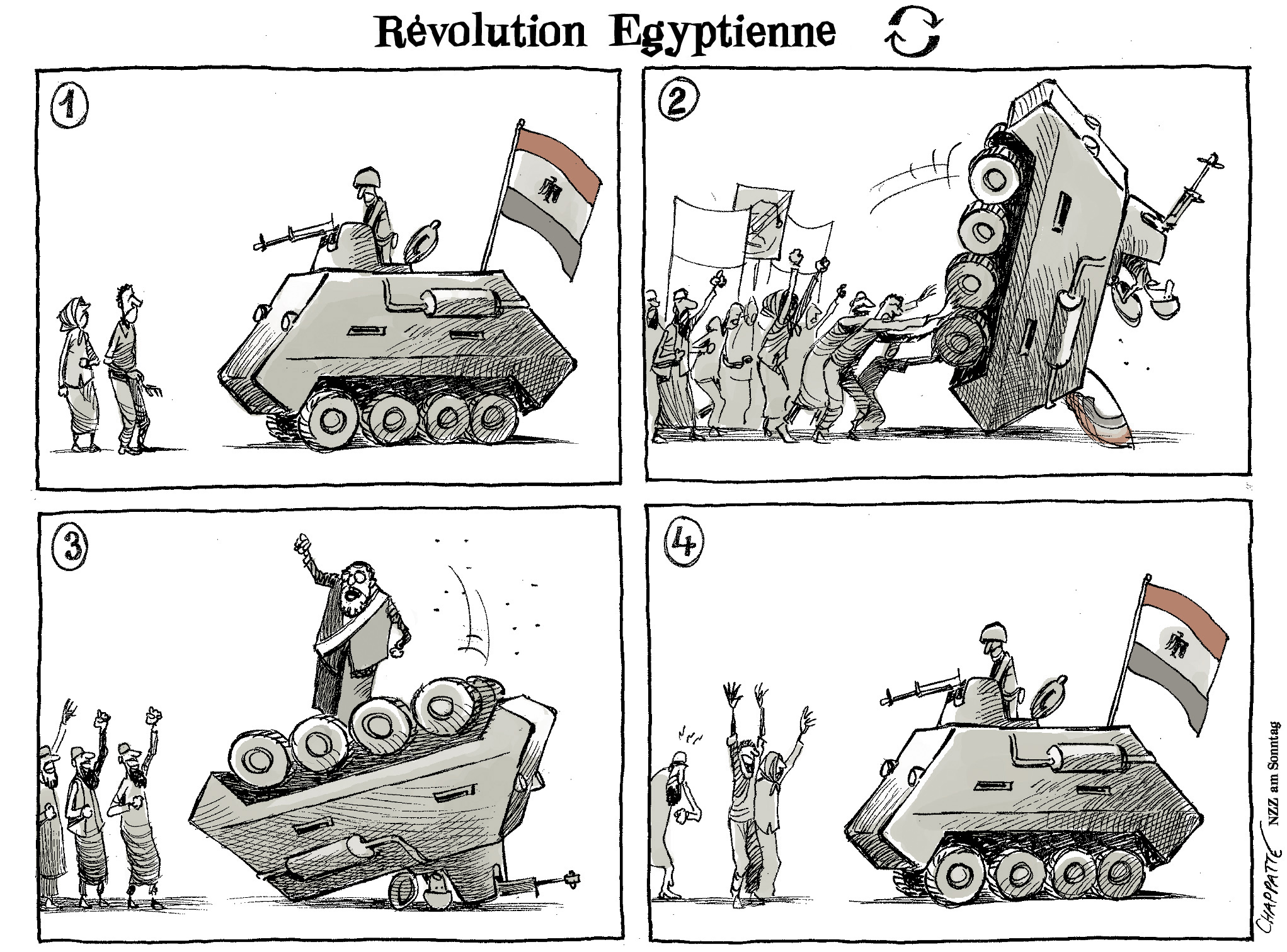 Retour de l armée au Caire Globecartoon Political Cartoons