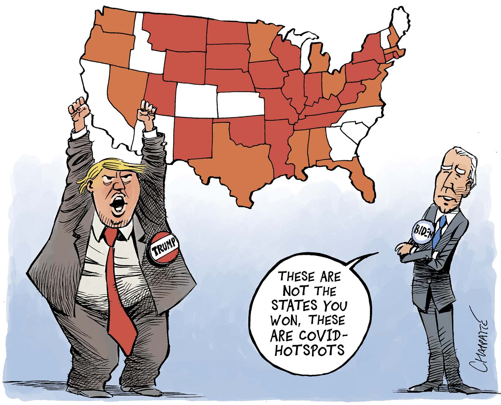 The Electoral Map Globecartoon Political Cartoons Patrick Chappatte