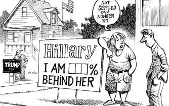 Behind Hillary Clinton
