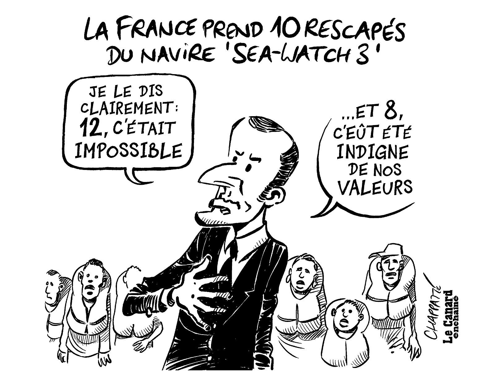 La France prend 10 rescapés du “Sea-Watch 3”