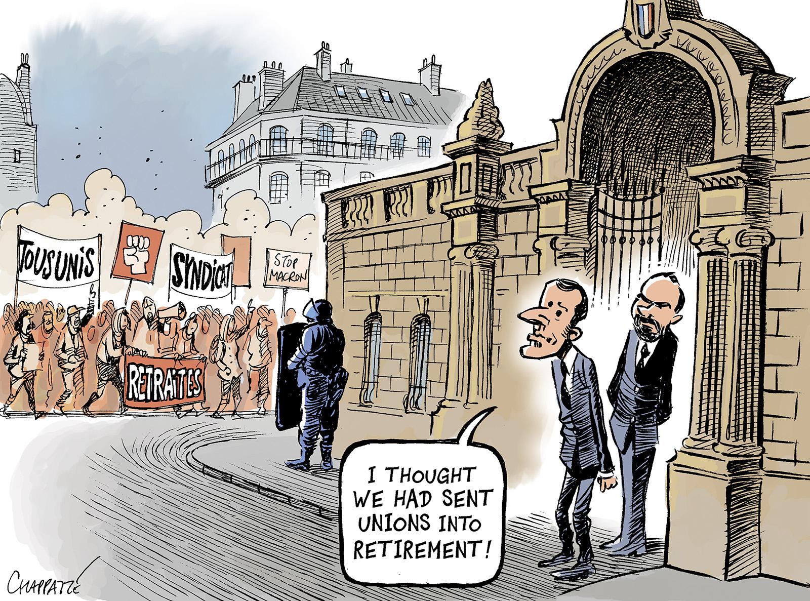 Pension reform protests in France