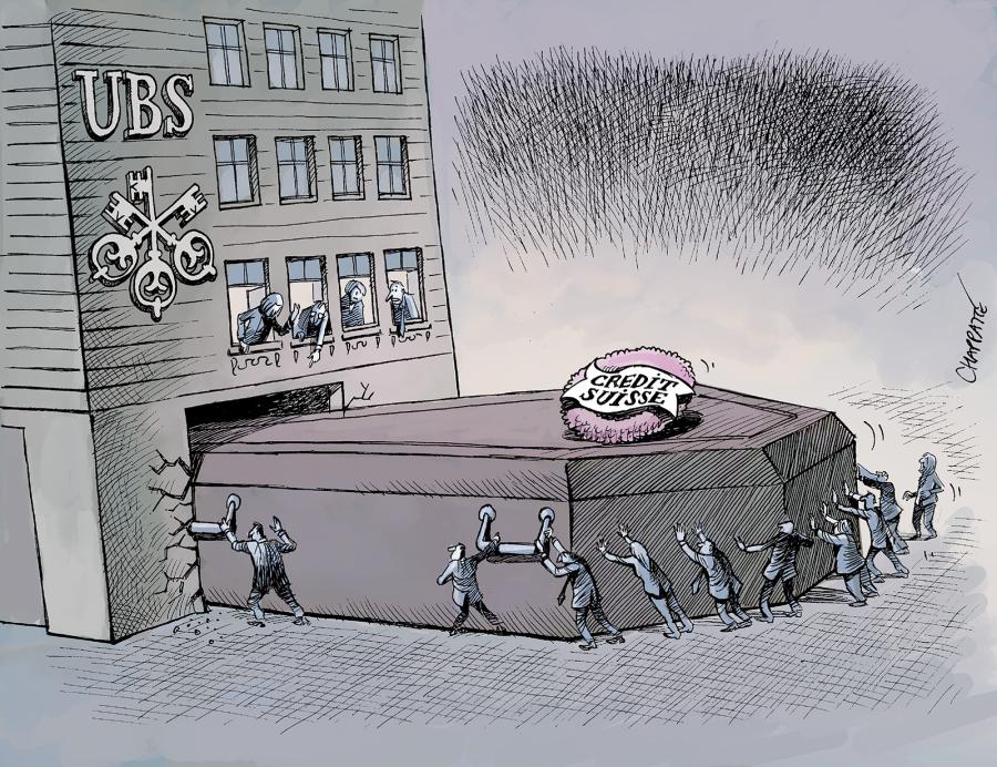 UBS swallows Credit Suisse UBS swallows Credit Suisse