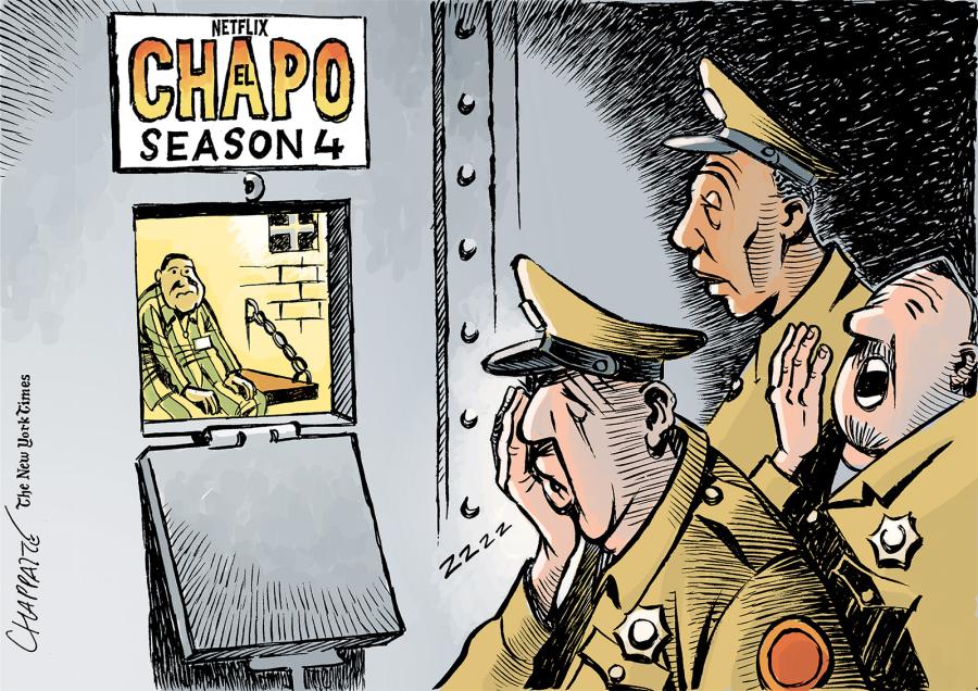 El Chapo behind bars El Chapo behind bars