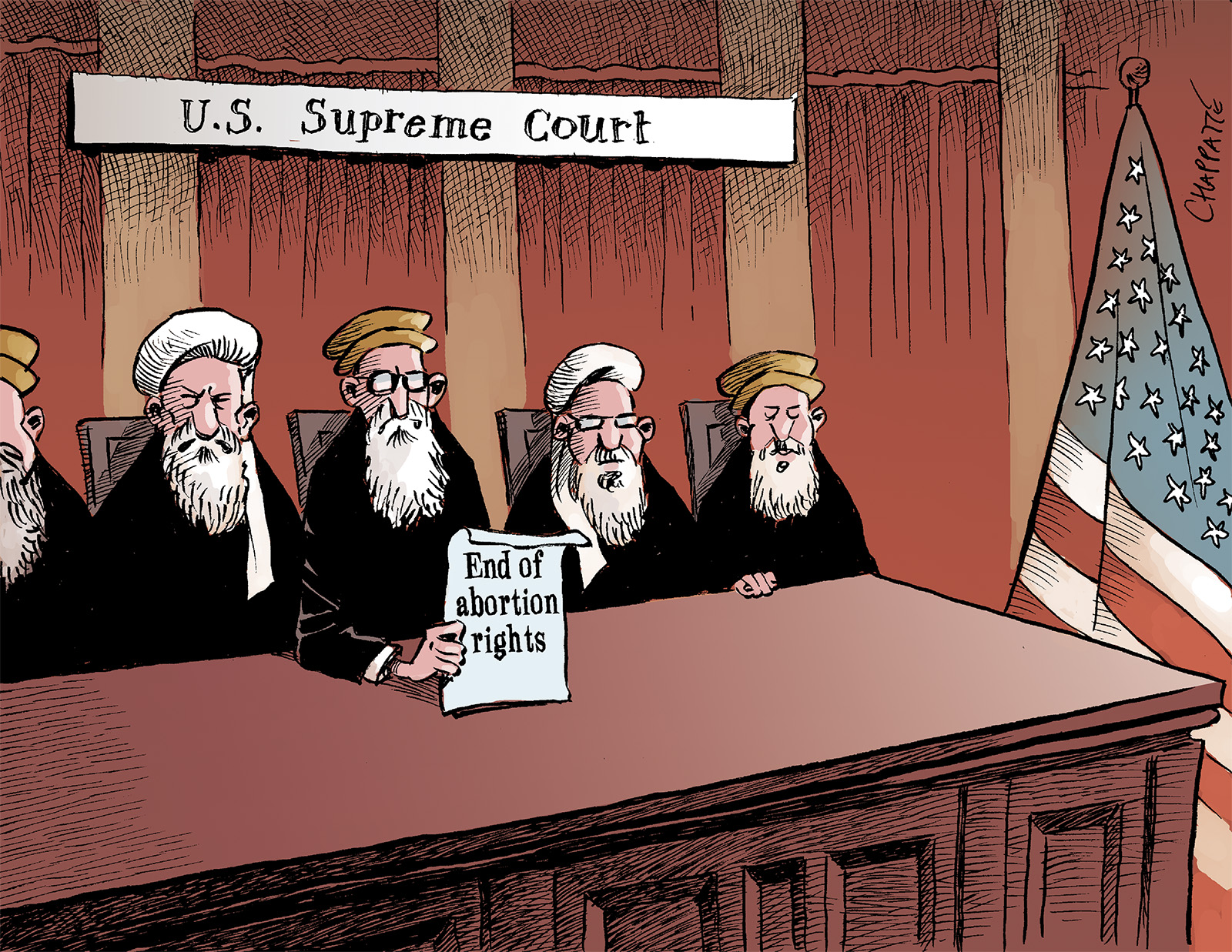 Supreme Justices | Globecartoon - Political Cartoons - Patrick Chappatte