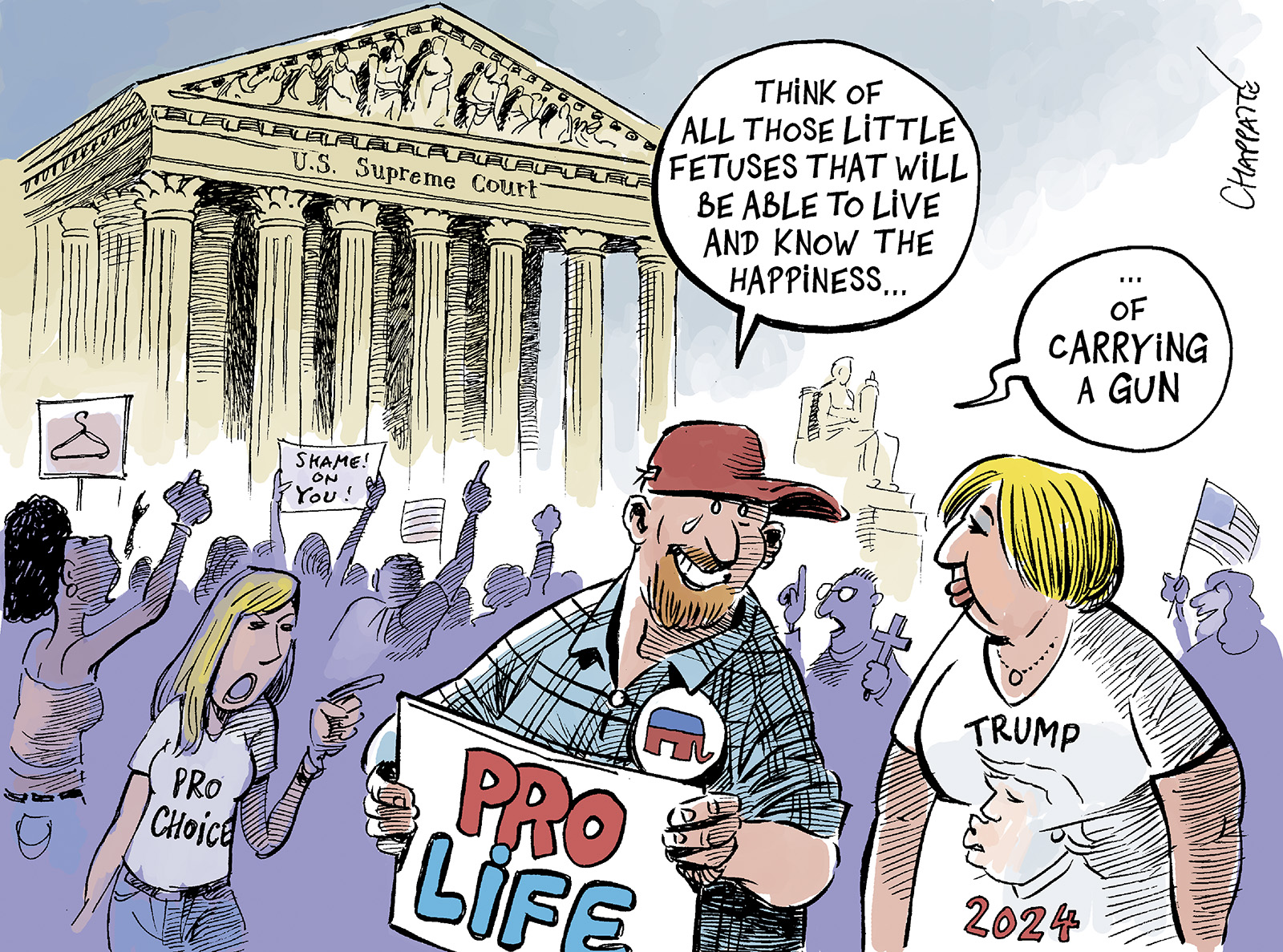 Pro Life | Globecartoon - Political Cartoons - Patrick Chappatte