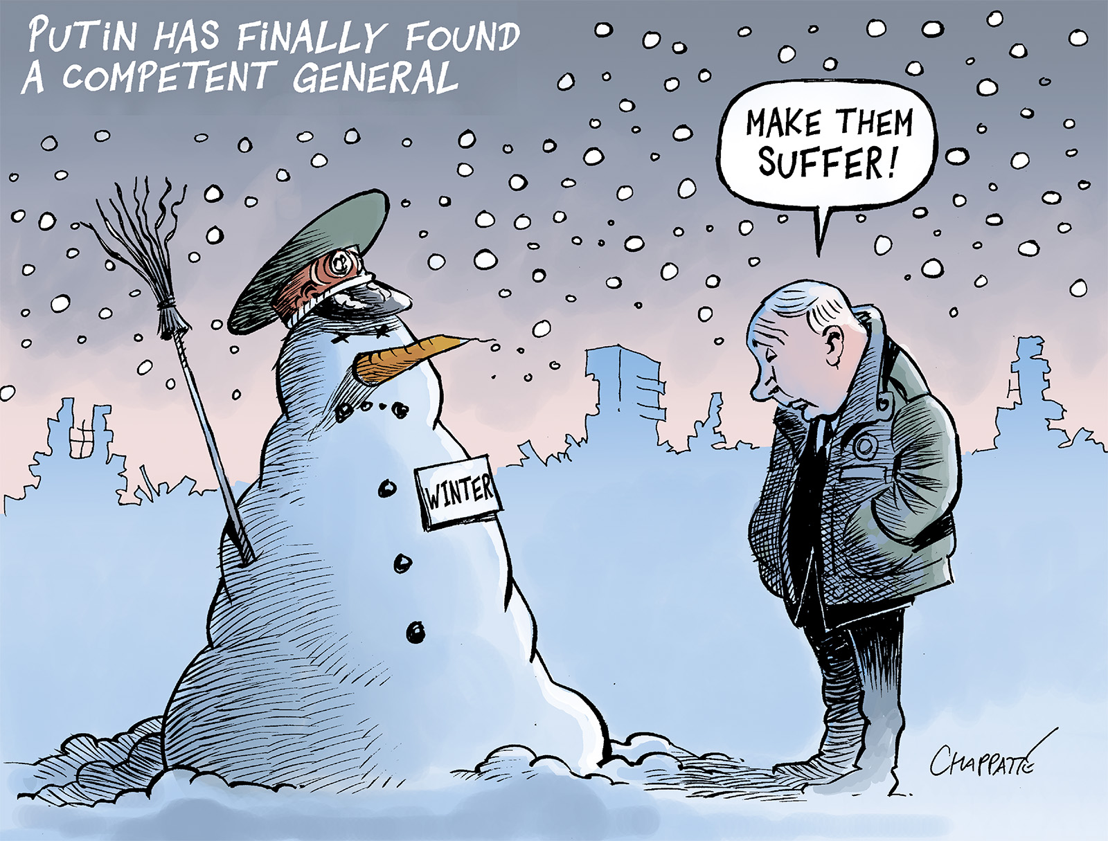 Winter war | Globecartoon - Political Cartoons - Patrick Chappatte