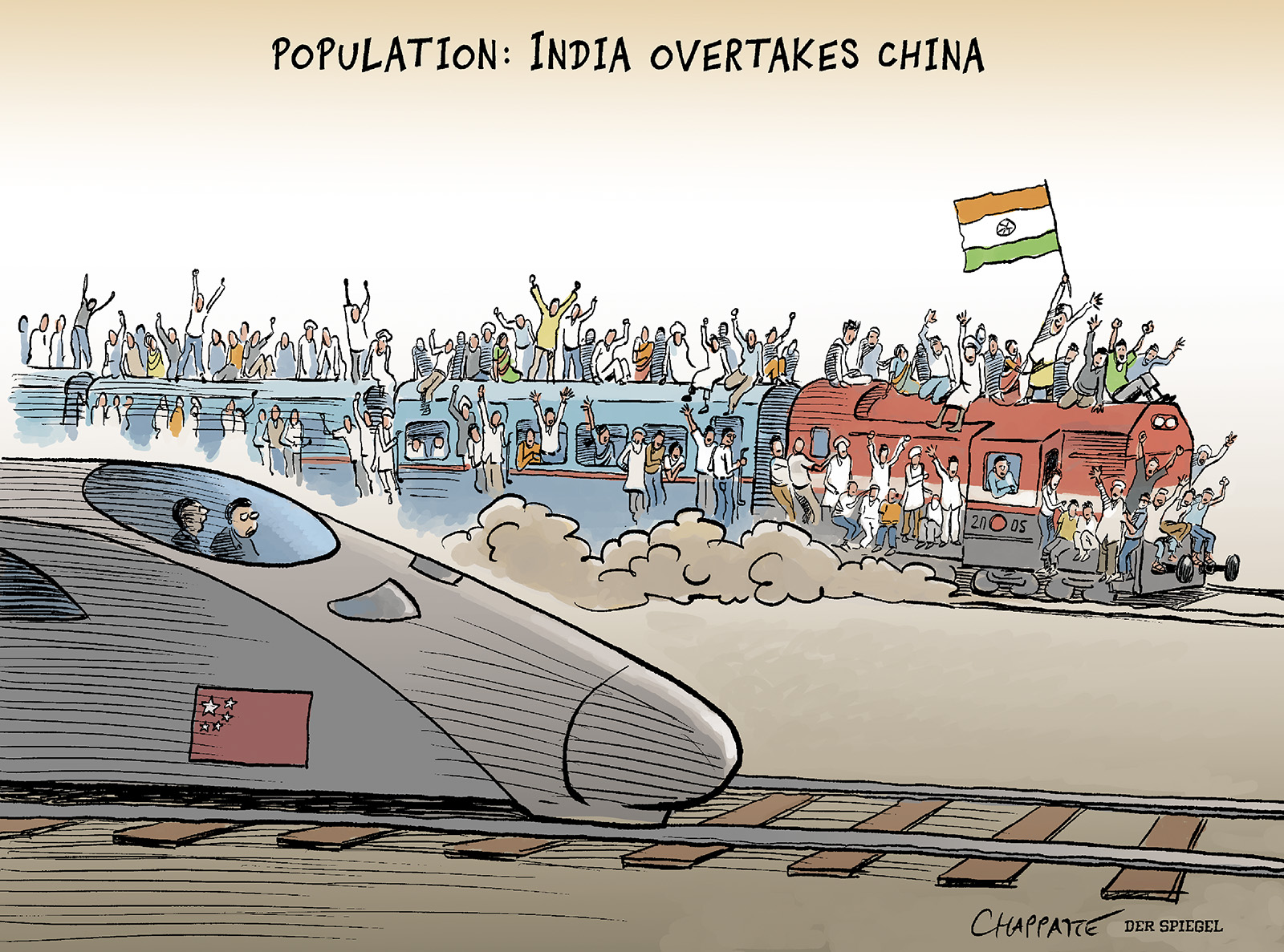 Population India overtakes China Globecartoon Political Cartoons