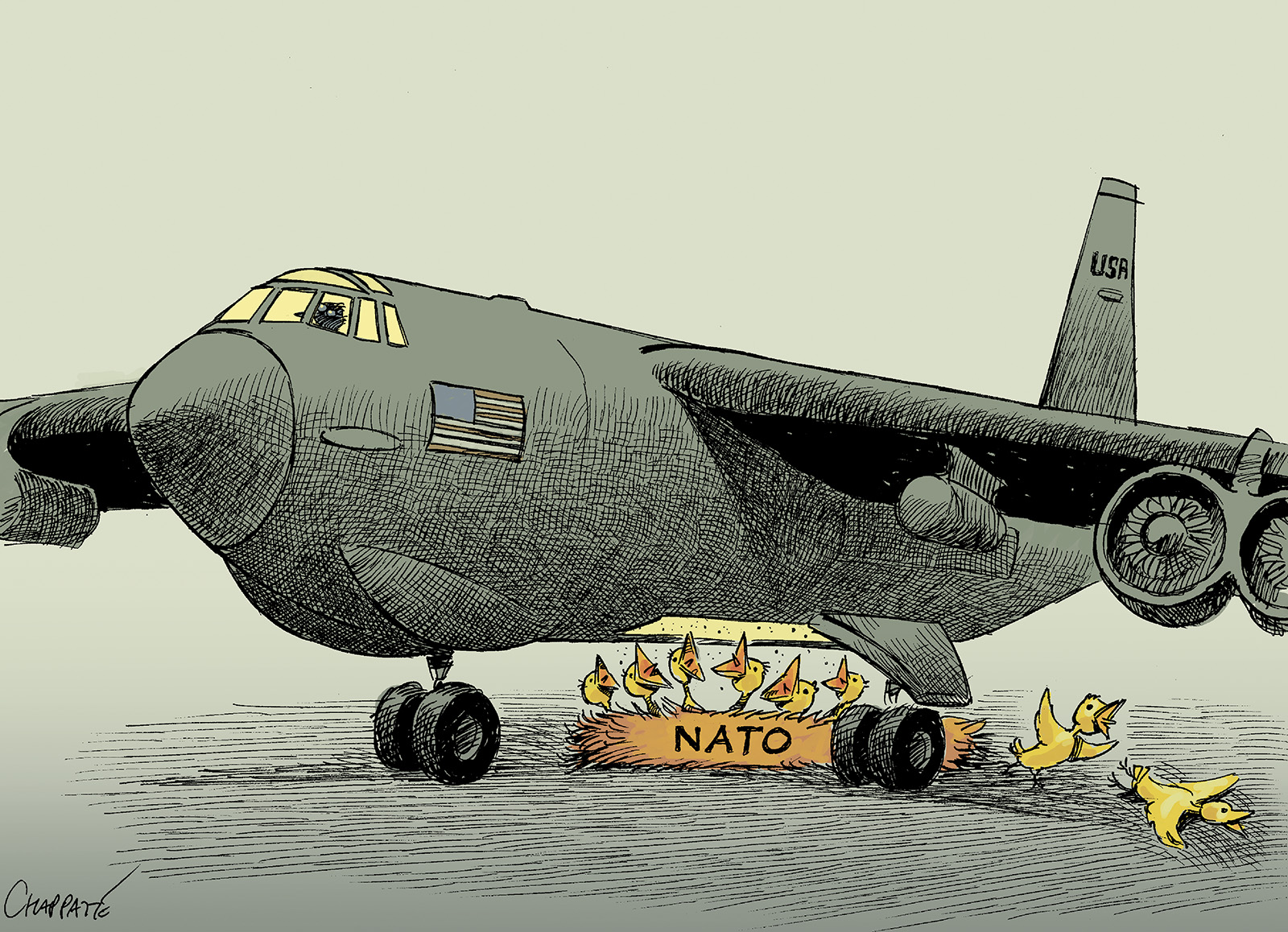 NATO, under the American wing | Globecartoon - Political Cartoons ...