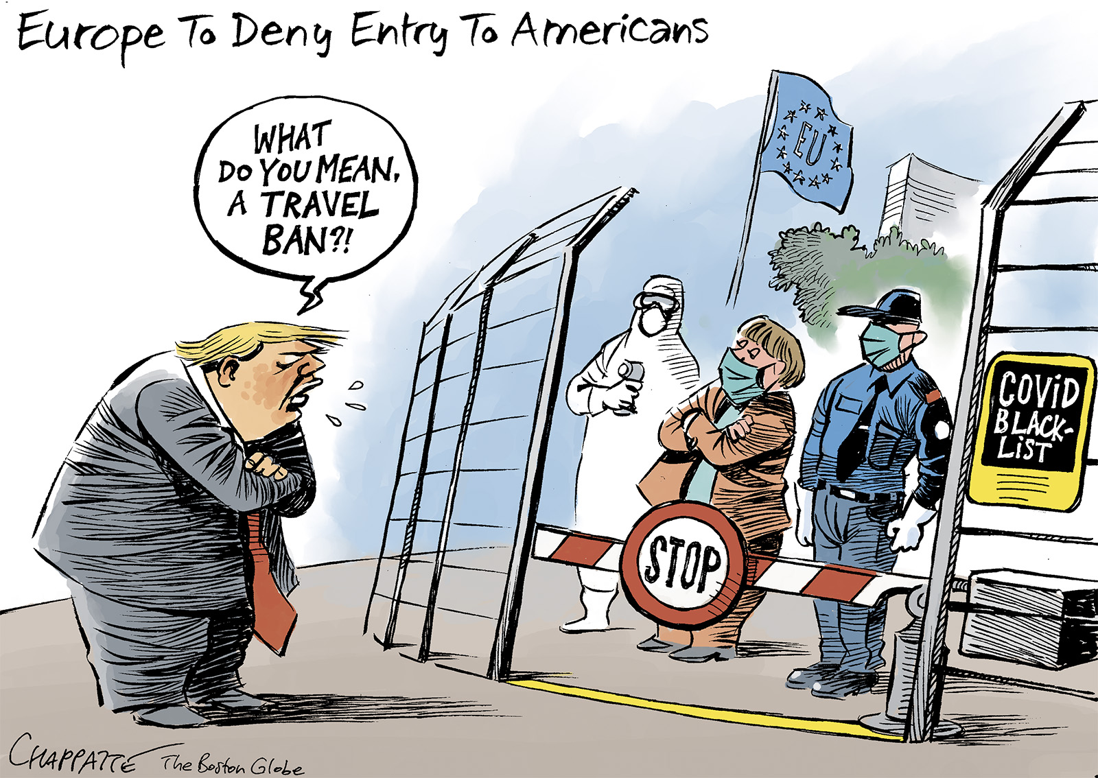 As Borders Reopen Globecartoon Political Cartoons Patrick Chappatte