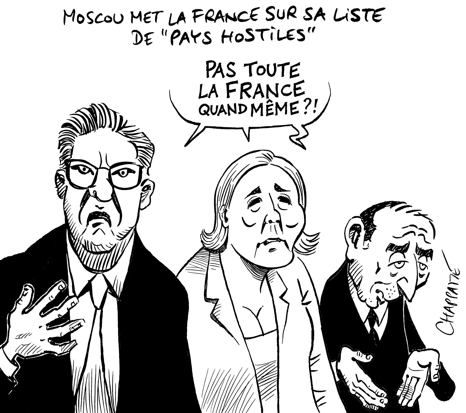 La Russie met la France sur sa liste de pays hostiles | Globecartoon ...