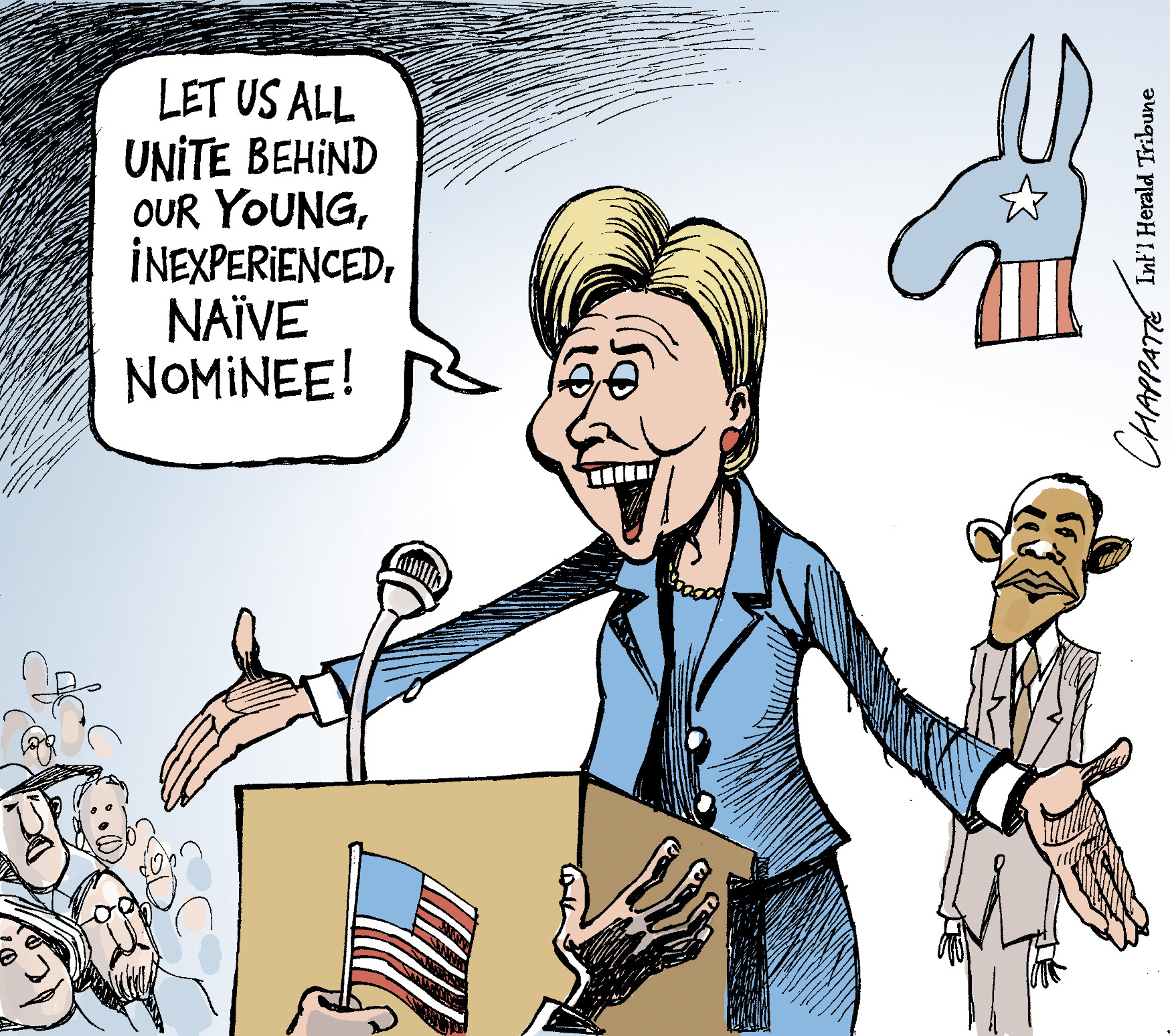 Hillary Concession Speech Globecartoon Political Cartoons Patrick