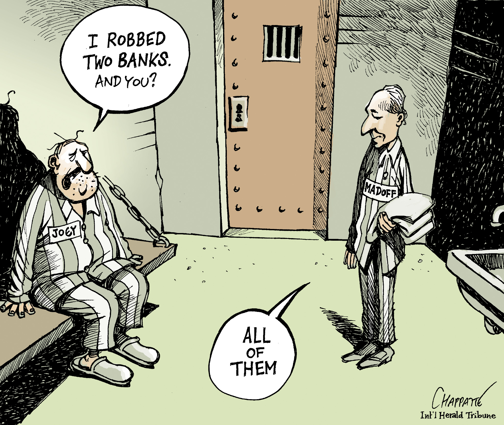 Madoff Goes To Jail | Globecartoon - Political Cartoons - Patrick Chappatte