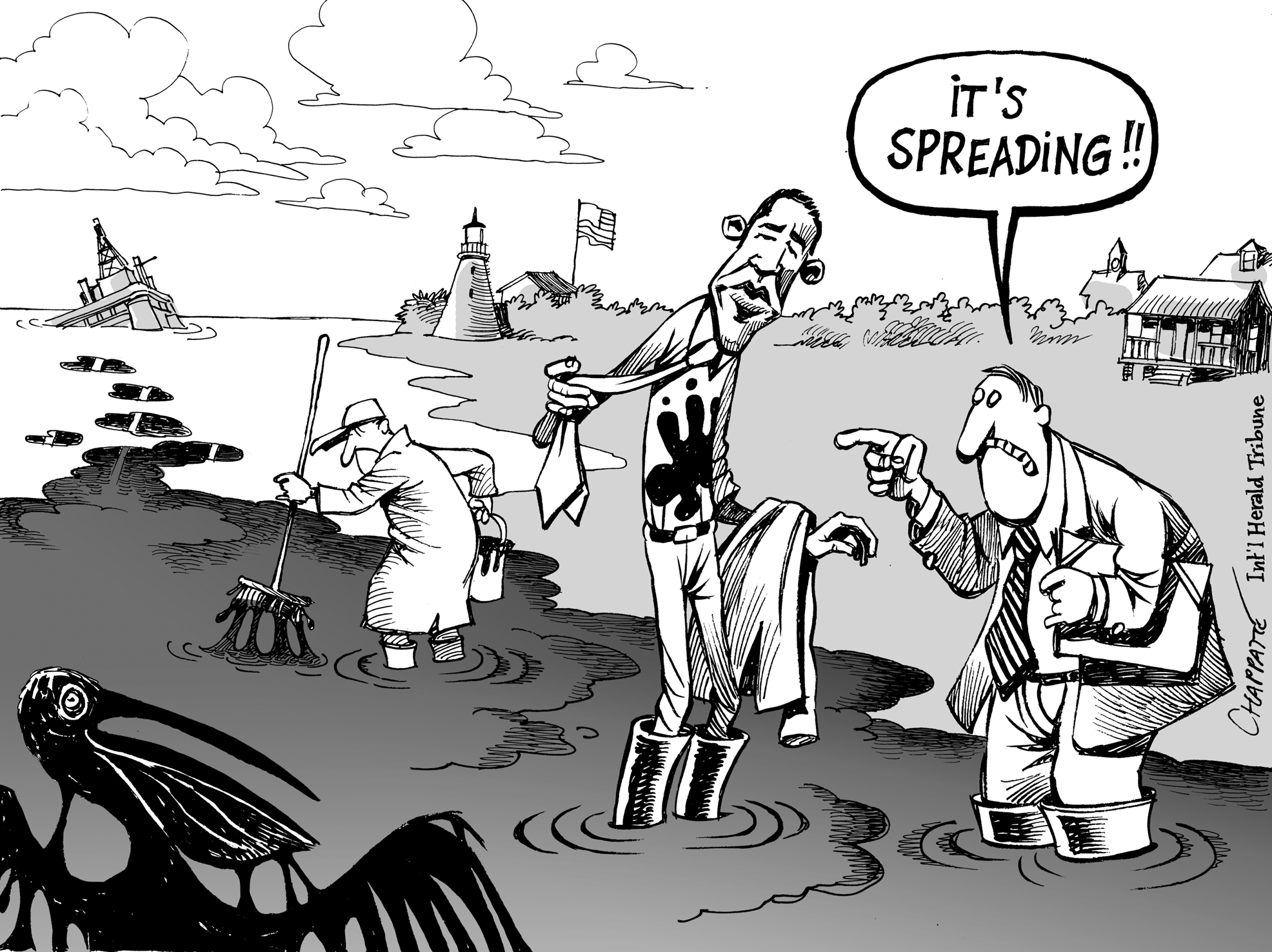 Obama's Oil Spill | Globecartoon - Political Cartoons - Patrick Chappatte