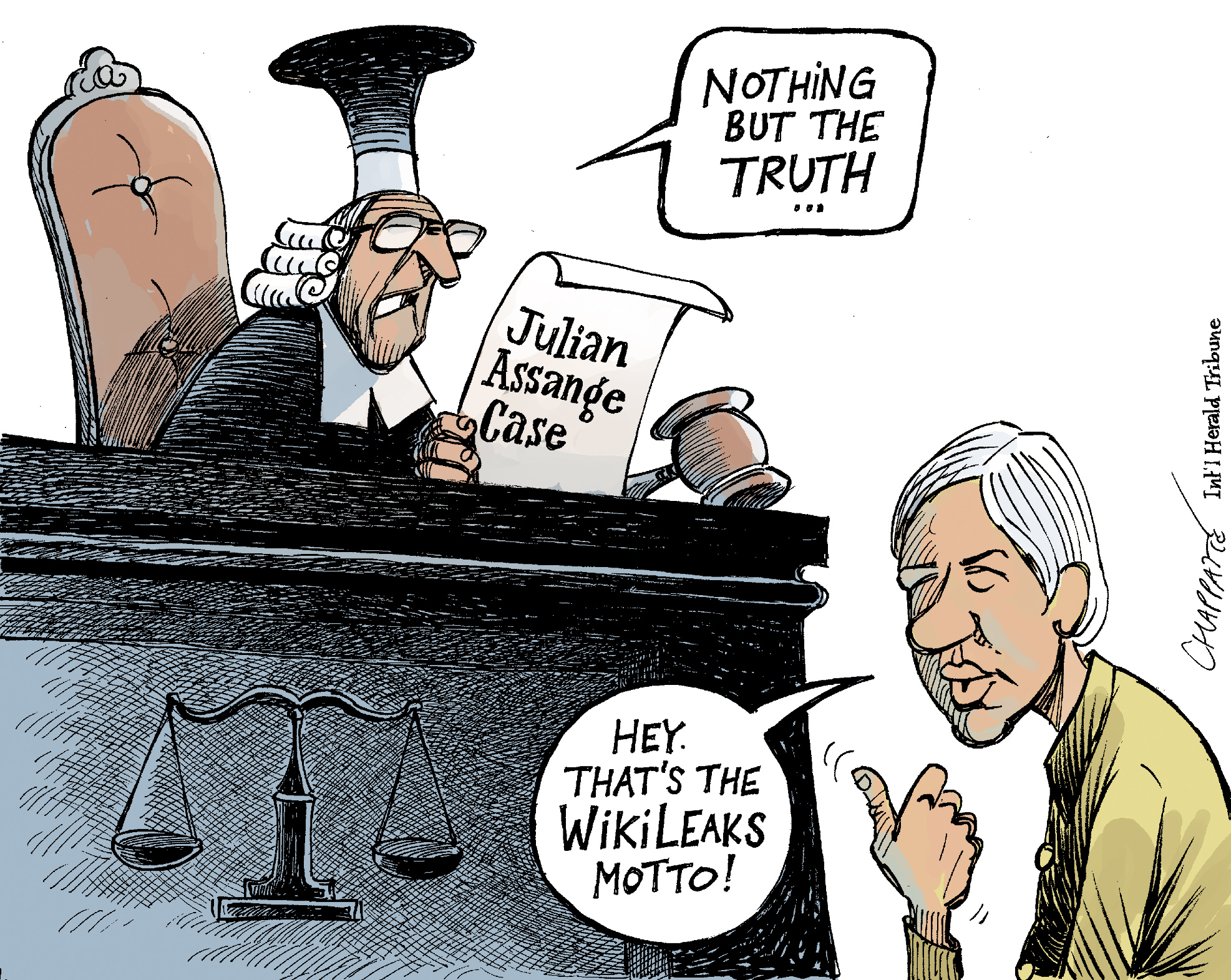 Julian Assange Faces Justice | Globecartoon - Political Cartoons ...