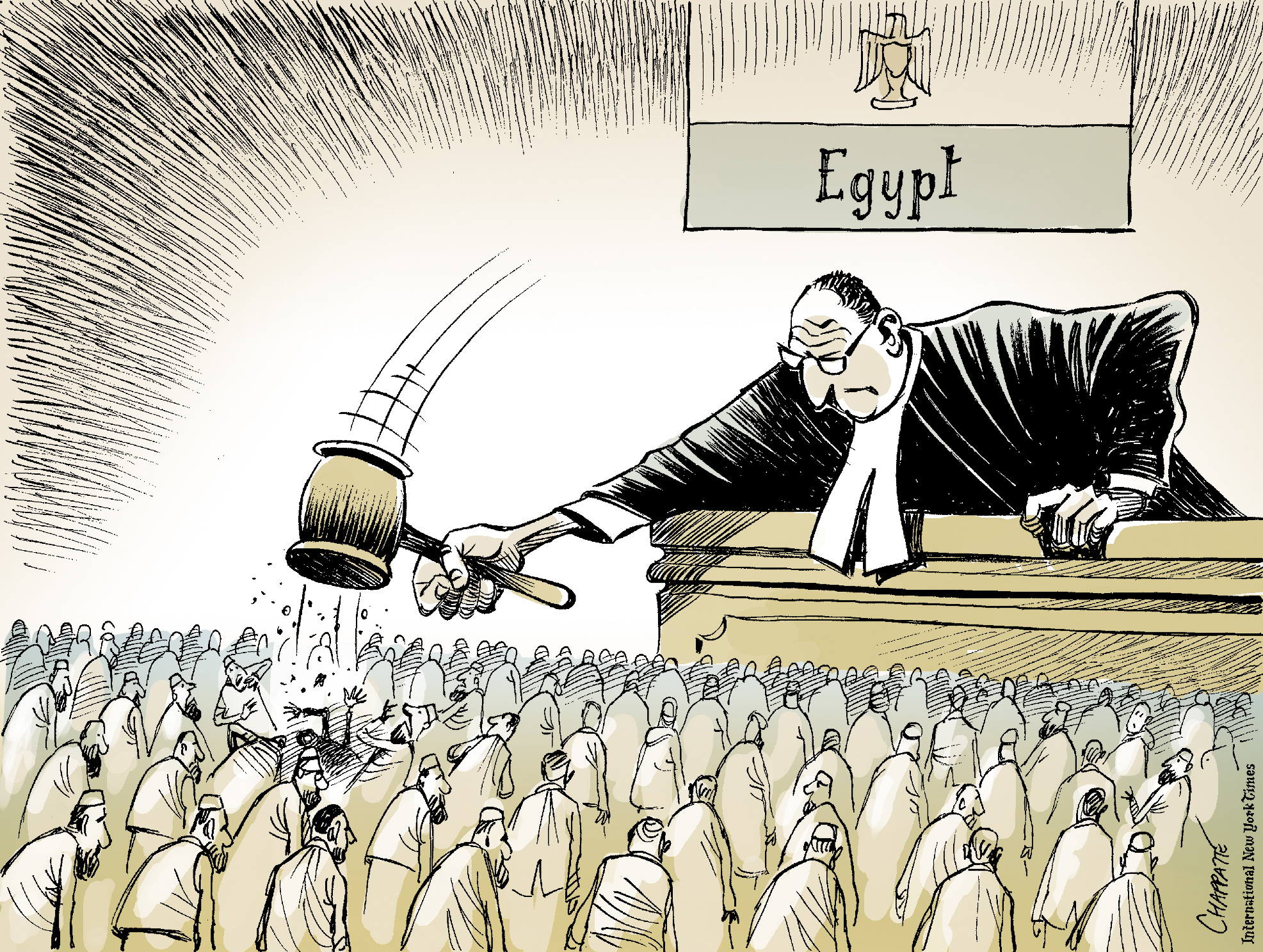 Egytian Justice Globecartoon Political Cartoons Patrick Chappatte 2603