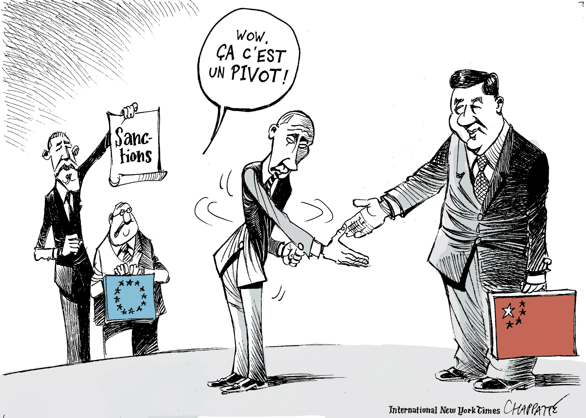 Poutine et la Chine | Globecartoon - Political Cartoons - Patrick Chappatte