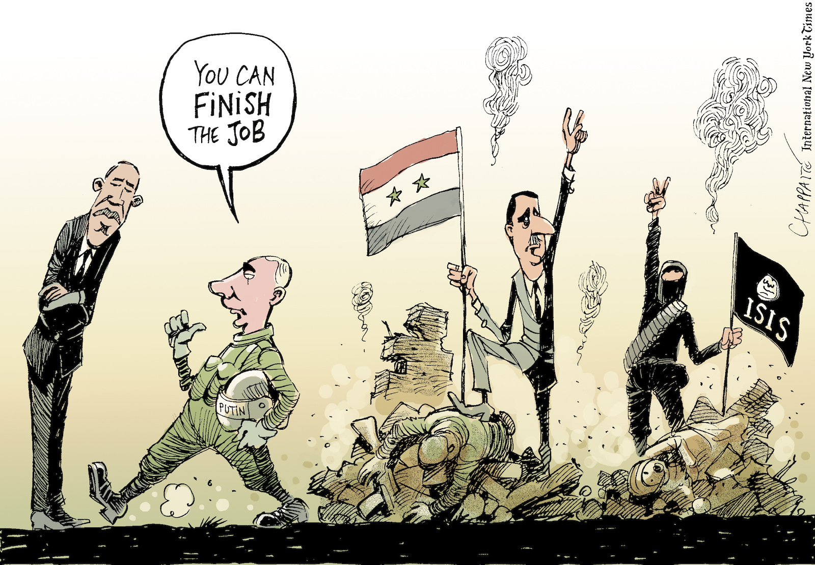 Russian withdrawal from Syria | Globecartoon - Political Cartoons ...