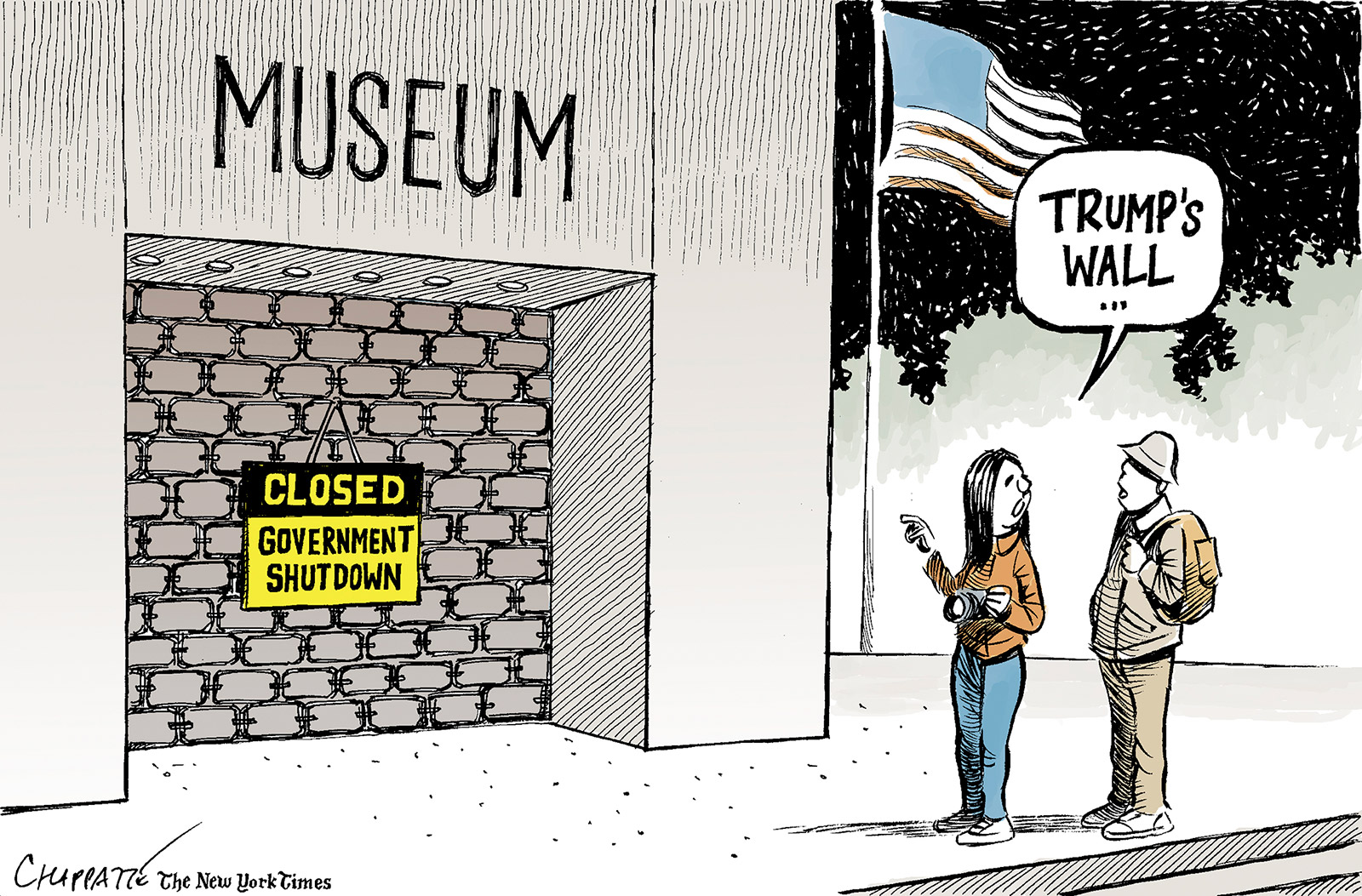 government shutdown political cartoon