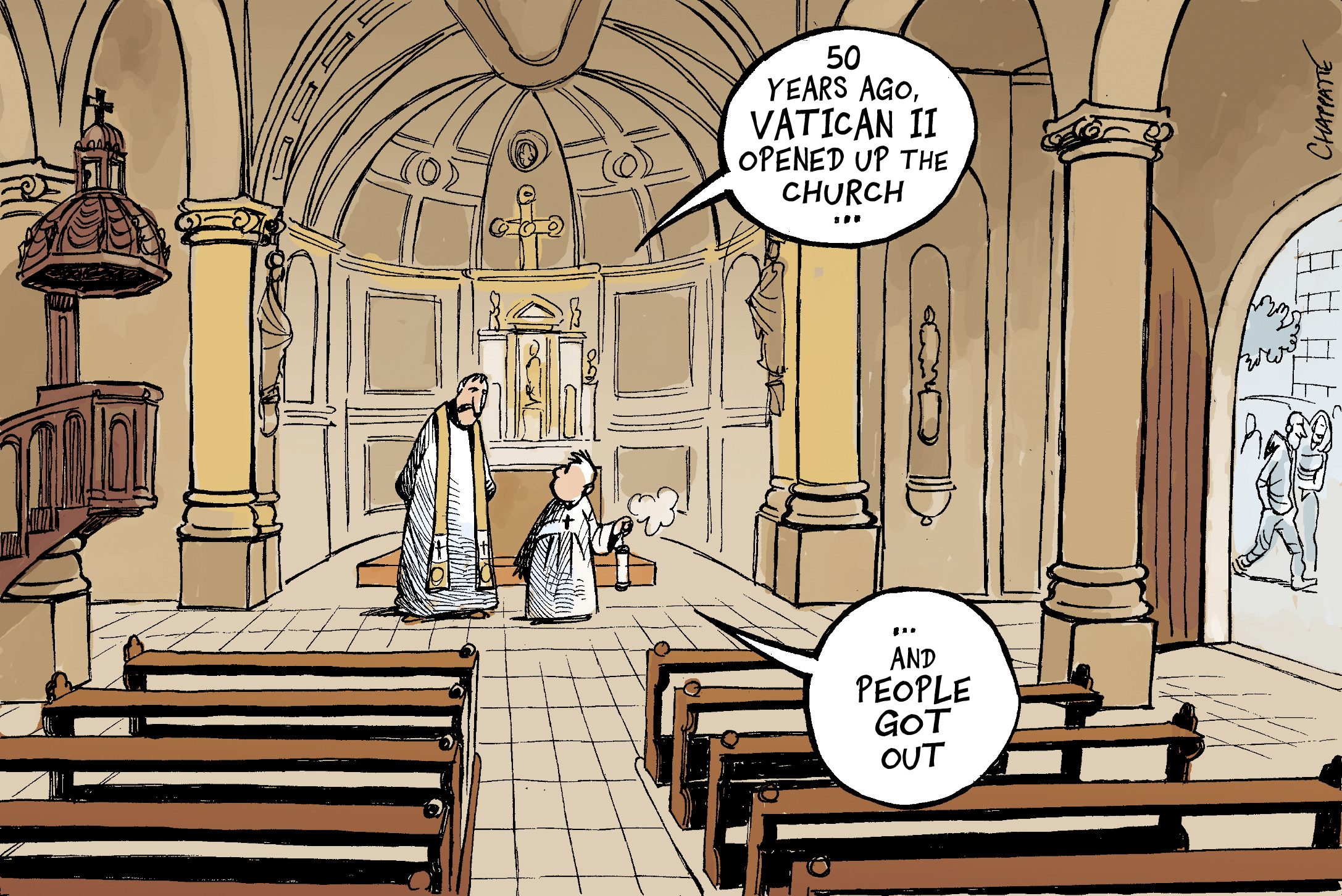 Карикатура на католическую Церковь