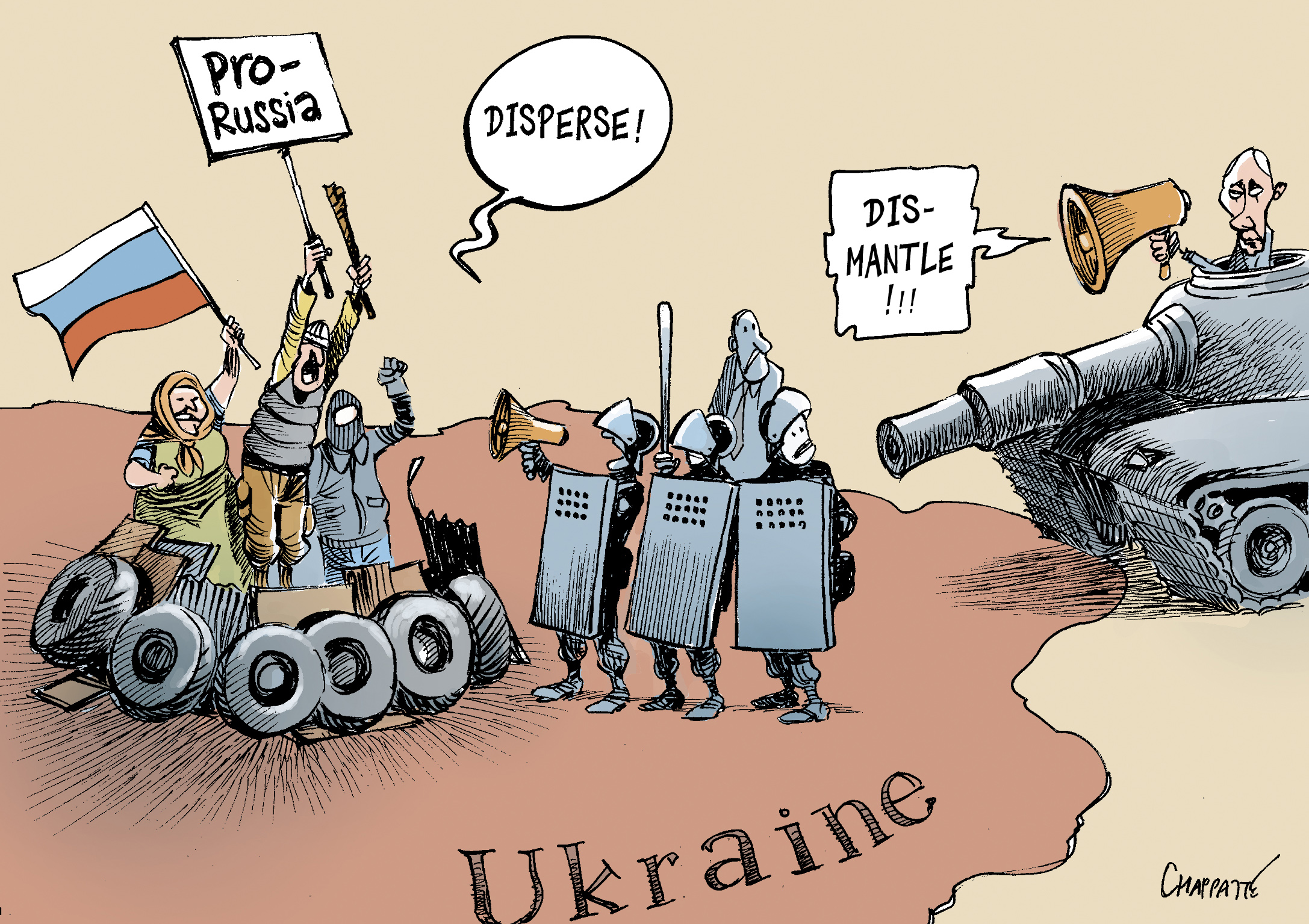 East Ukraine tensions Globecartoon Political Cartoons Patrick