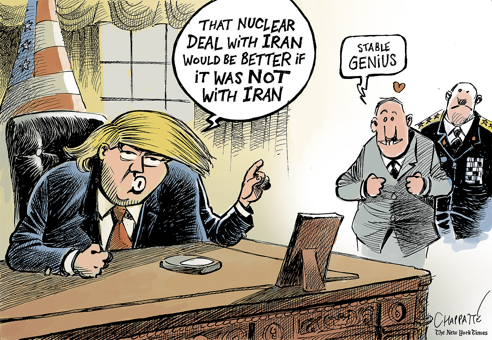 Trump and the Iran deal | Globecartoon - Political Cartoons - Patrick ...