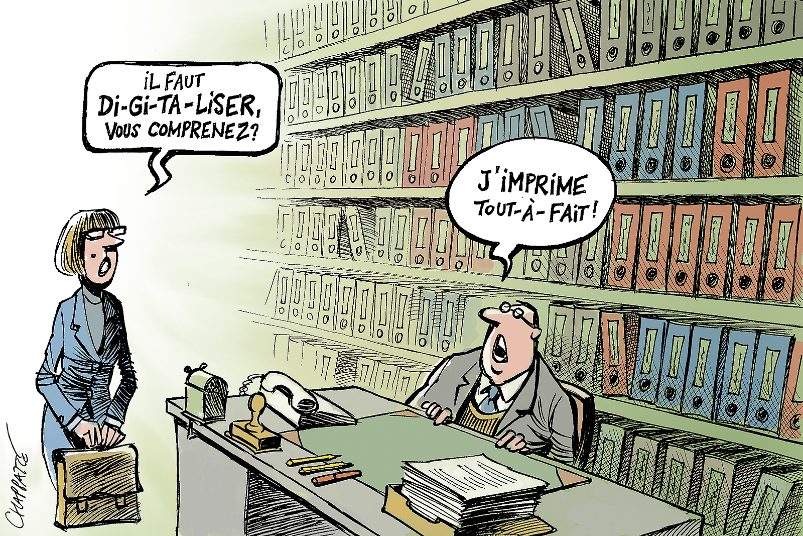 L’administration à l’ère numérique | Globecartoon - Political Cartoons ...