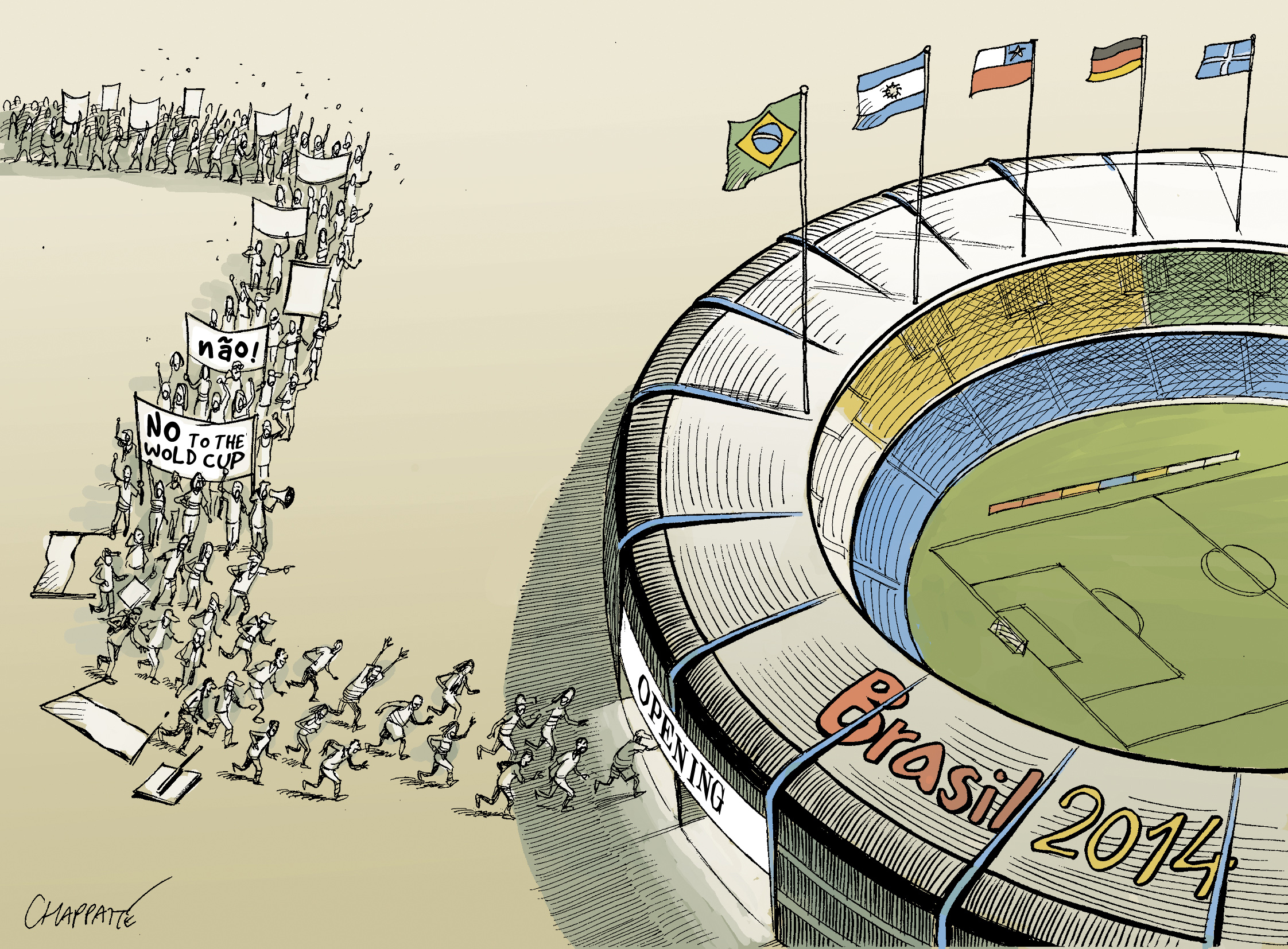 Start Of The World Cup Globecartoon Political Cartoons Patrick Chappatte