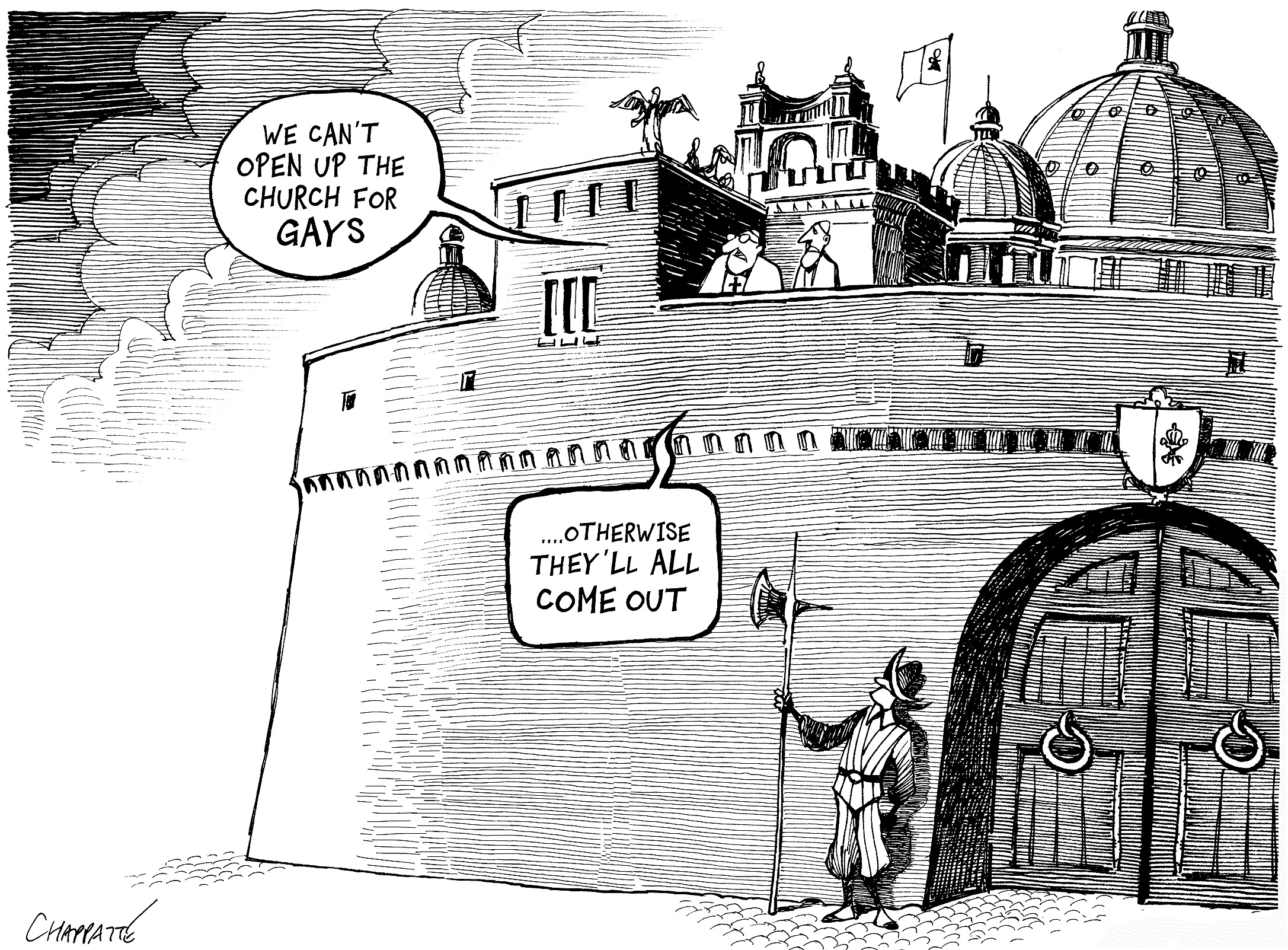 Catholic Churchs Position On Homosexuality Globecartoon Political Cartoons Patrick Chappatte 2835