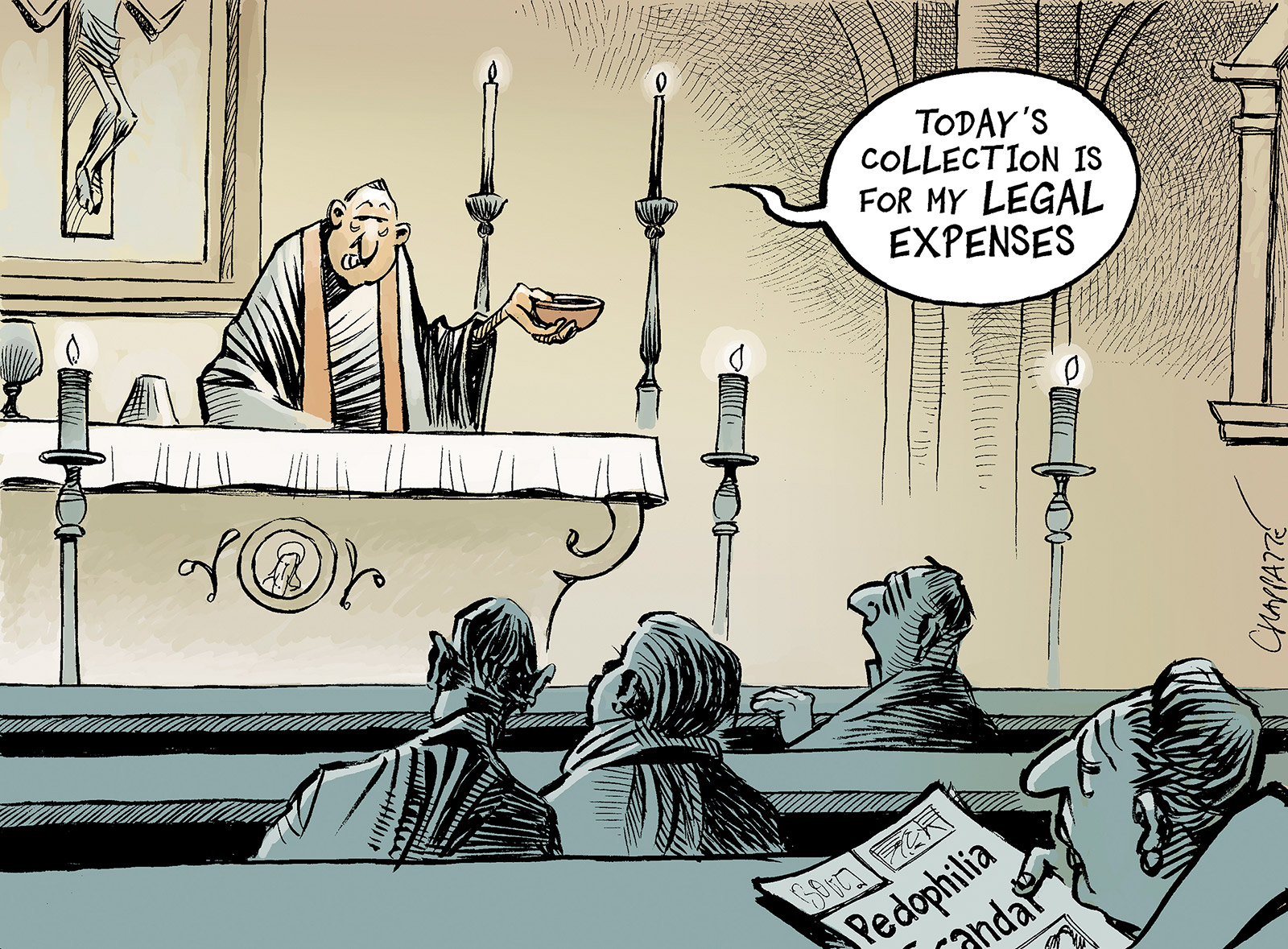 The Church And The Scandal Globecartoon Political Cartoons Patrick Chappatte 8708