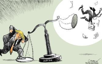 Trump tips the scales of justice