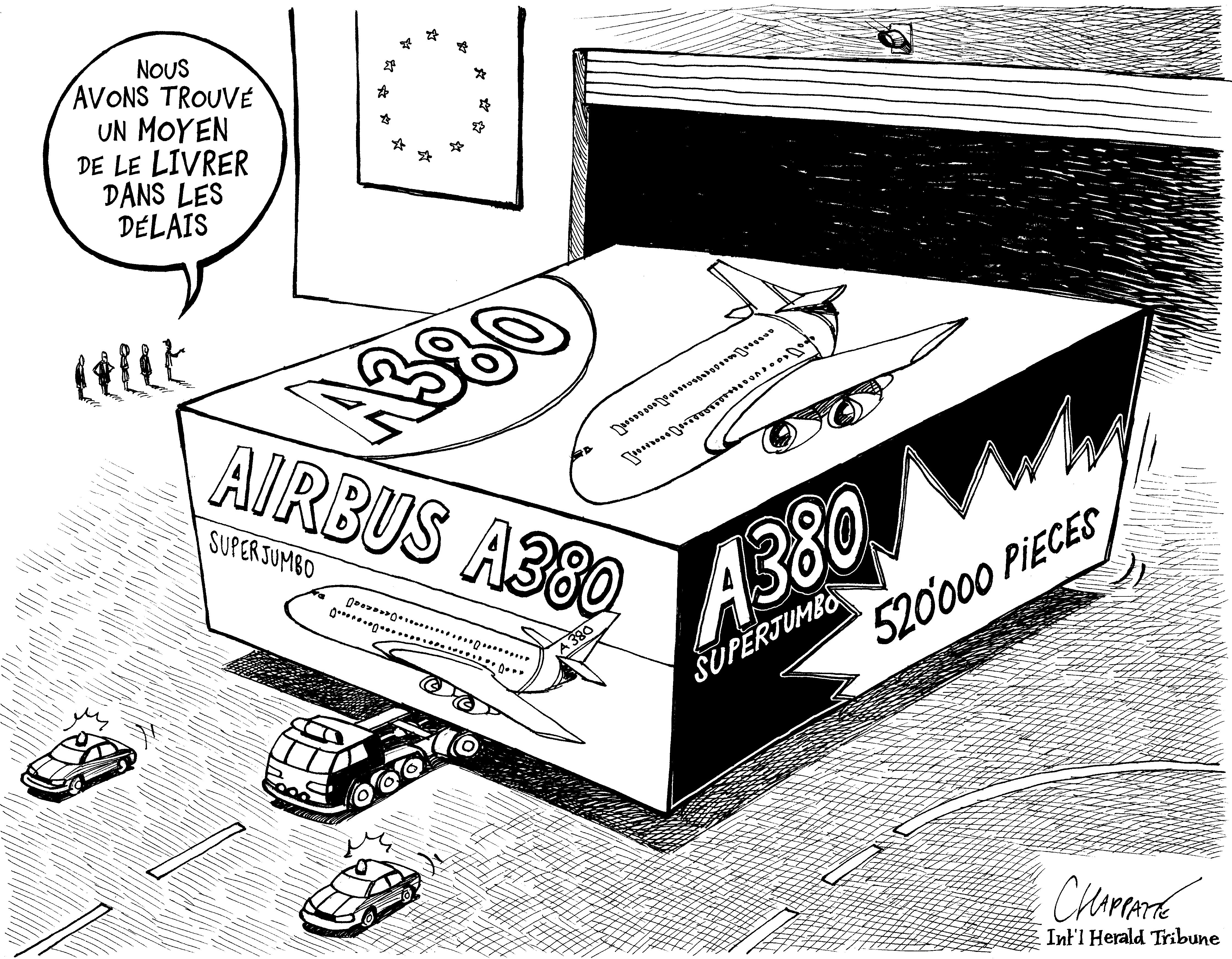 L'Airbus A380 a du retard