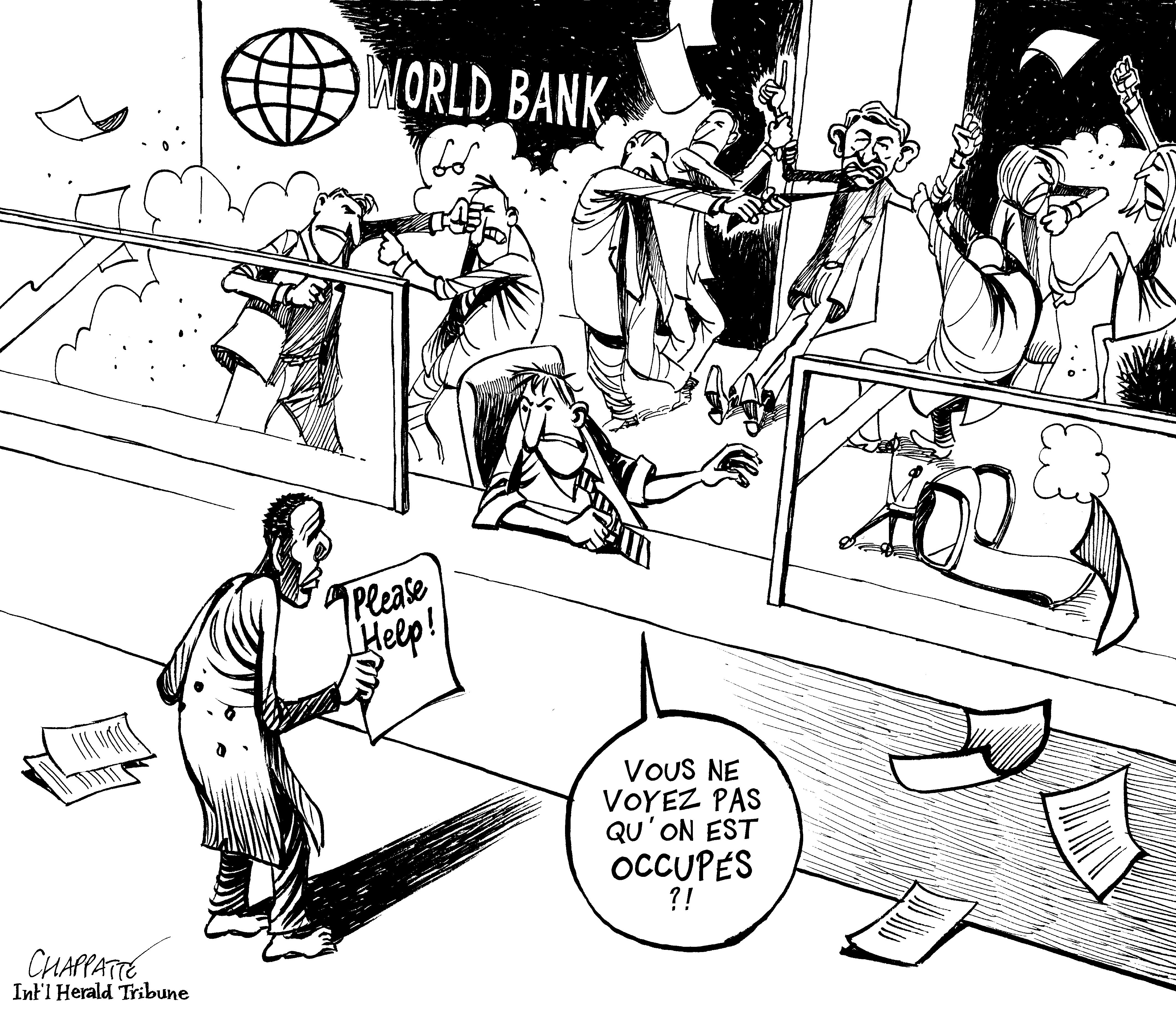 Bagarre à la Banque Mondiale