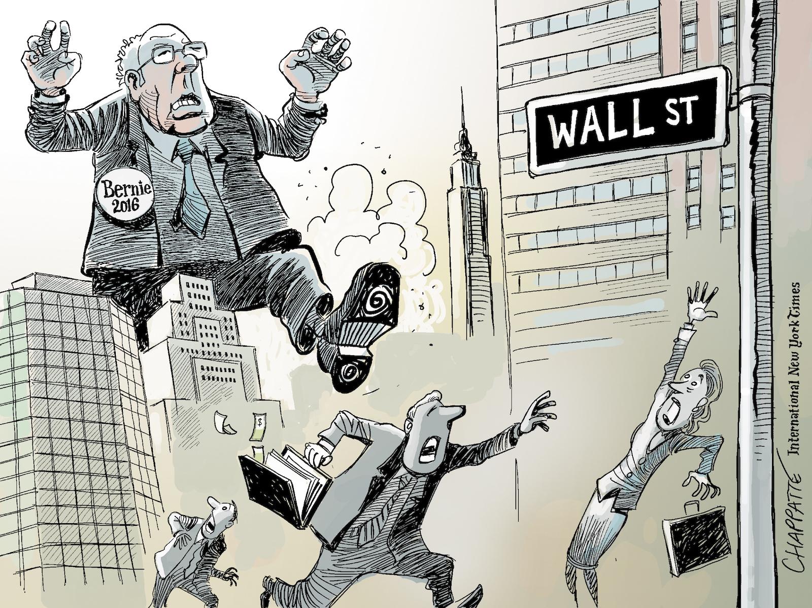 Bernie Sanders goes to Wall Street