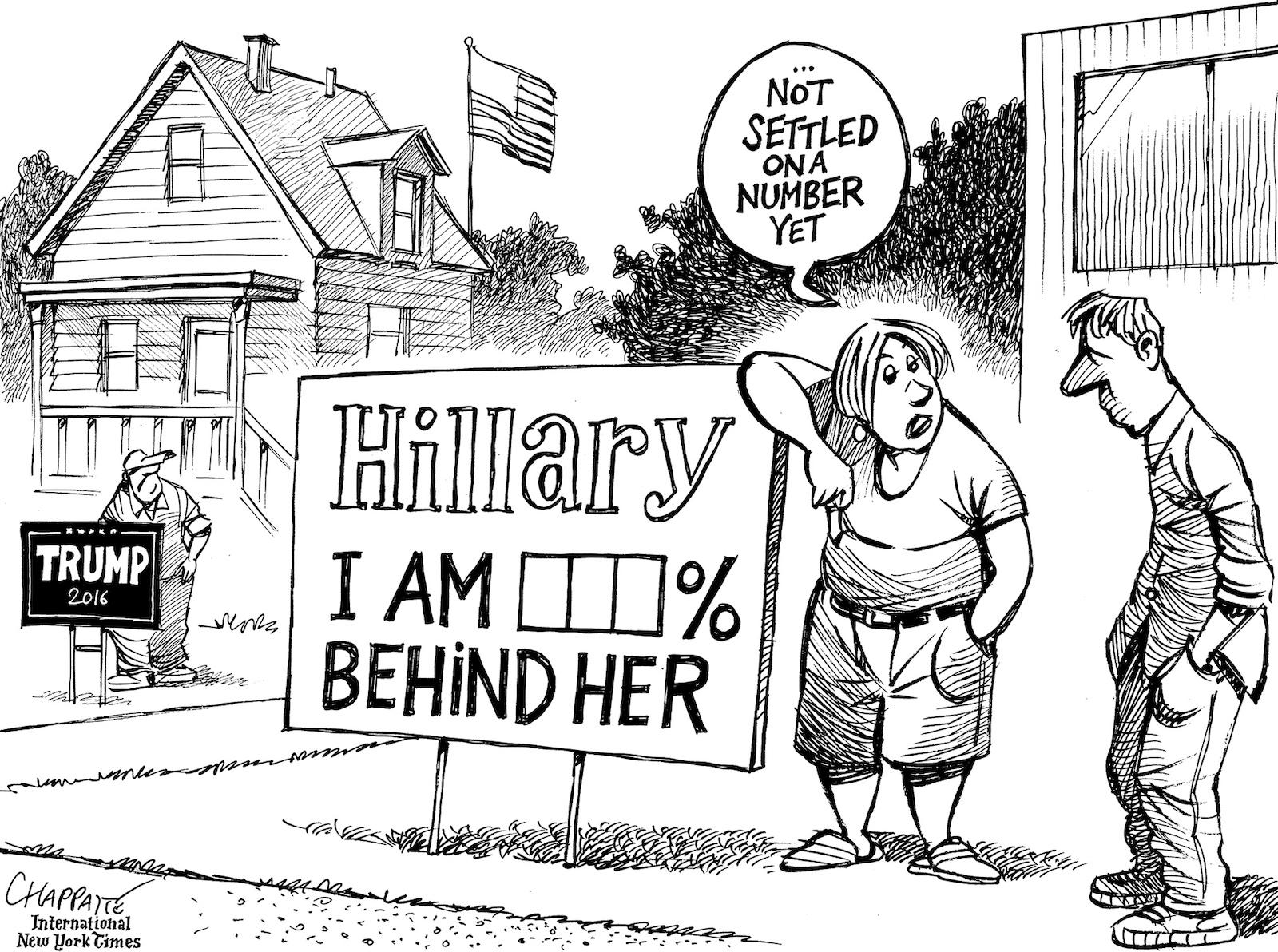 Behind Hillary Clinton
