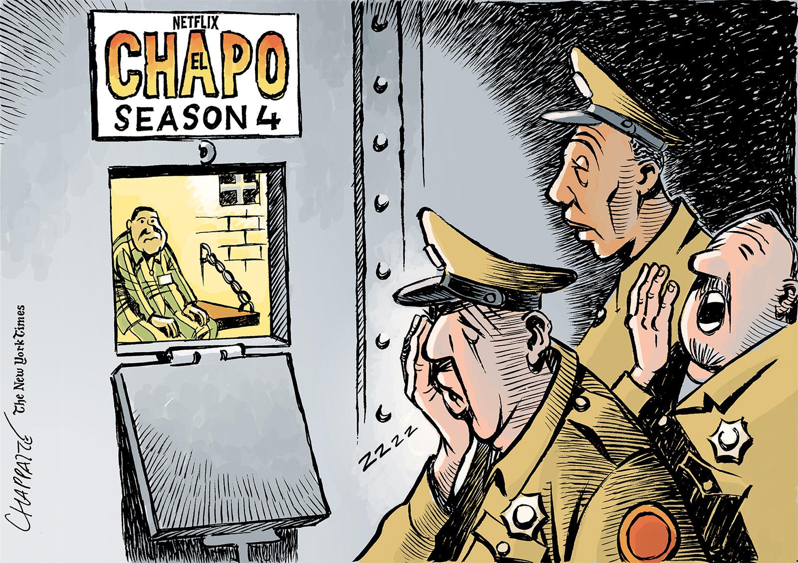 El Chapo behind bars