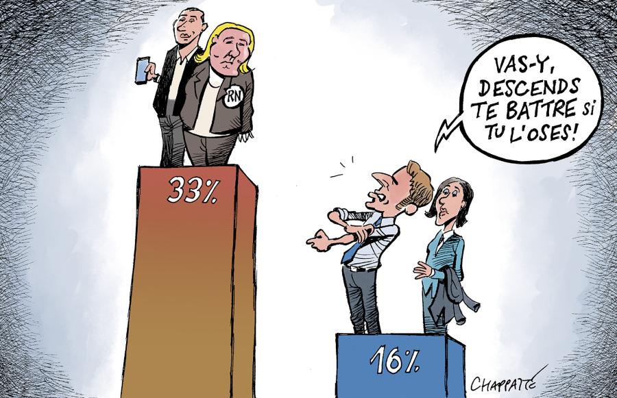 Le RN en tête des sondages Le RN en tête des sondages