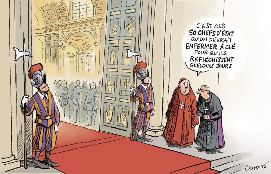 Après l'enterrement du pape Après l'enterrement du pape